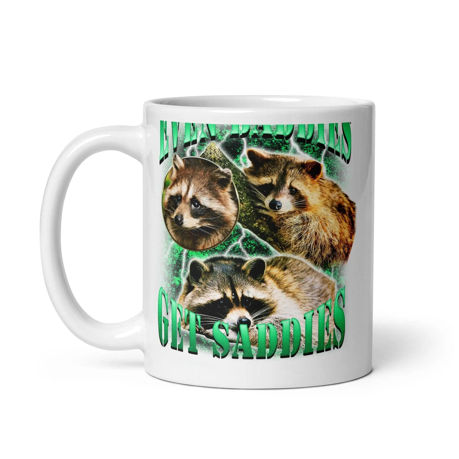 Even Baddies Get Saddies White glossy mug - Orbital Clothing
