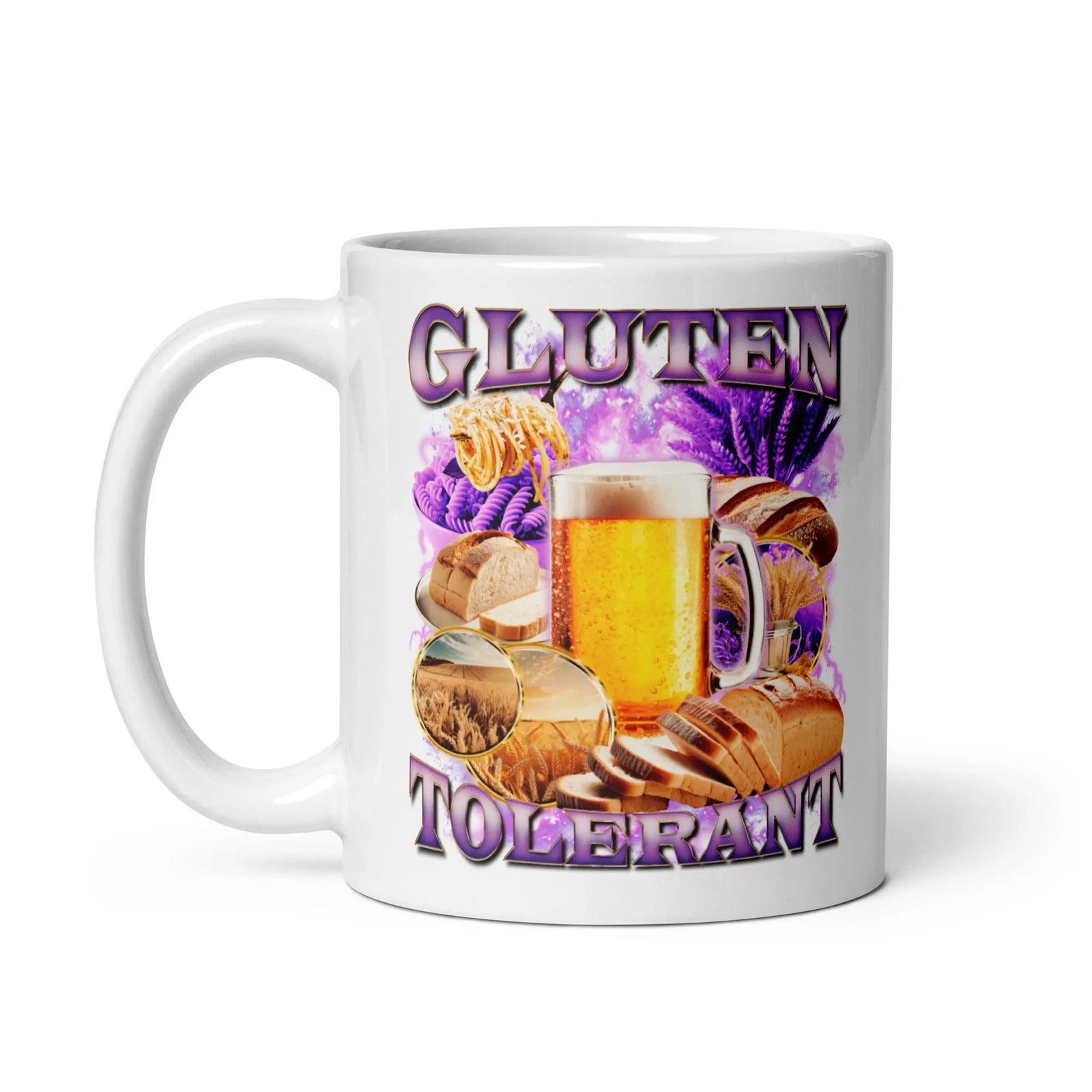 Gluten Tolerant White glossy mug - Orbital Clothing
