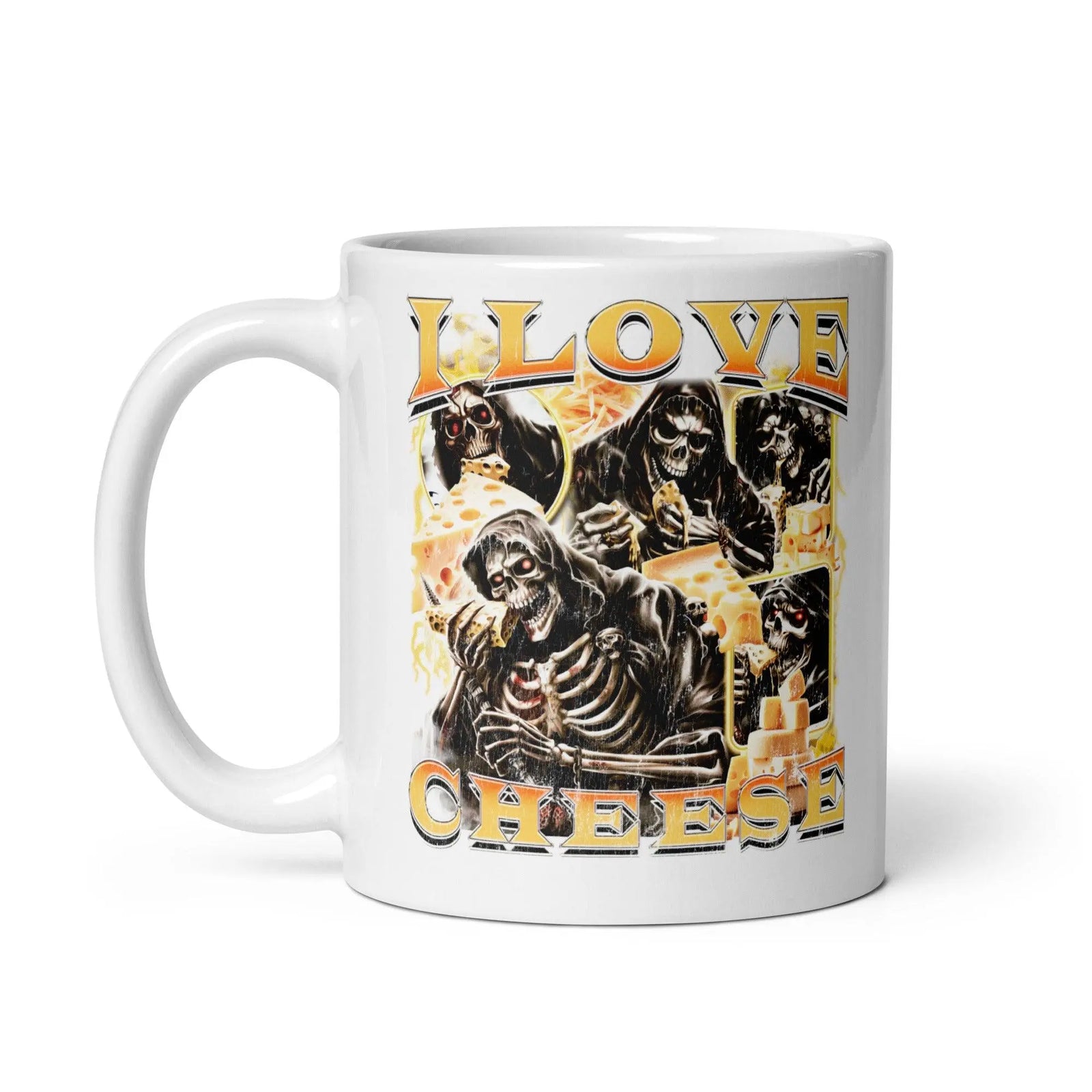 I Love Cheese White glossy mug - Orbital Clothing