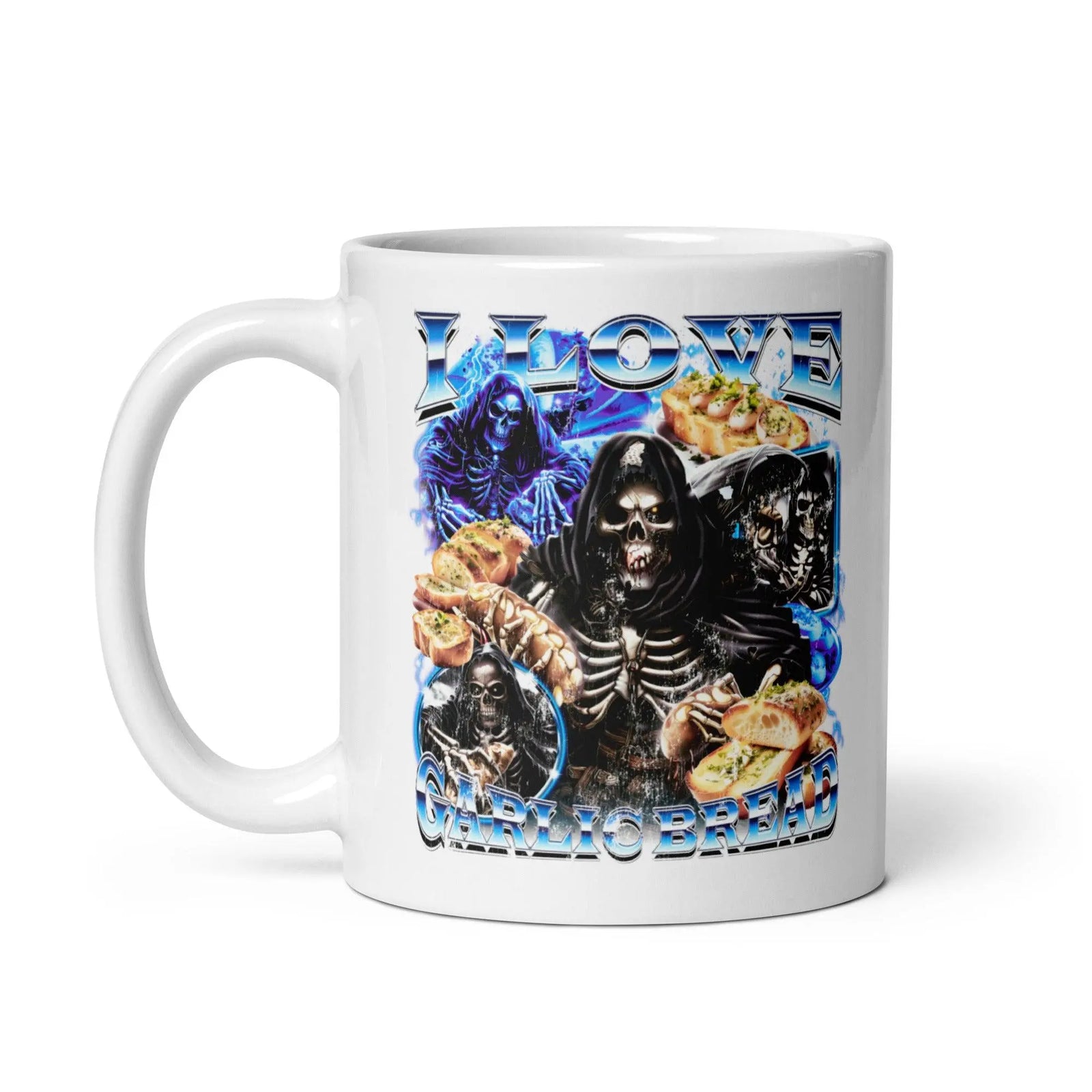 I Love Garlic Bread White glossy mug - Orbital Clothing