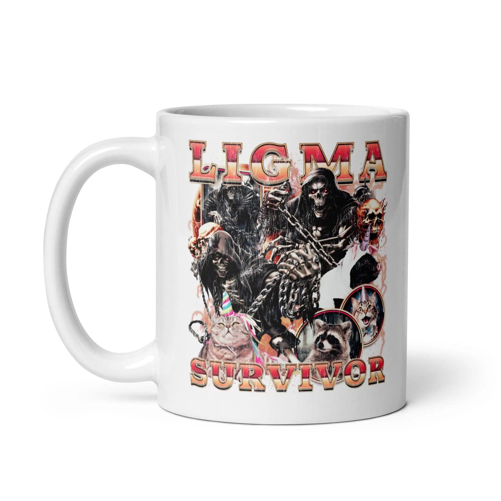 Ligma Survivor White glossy mug - Orbital Clothing