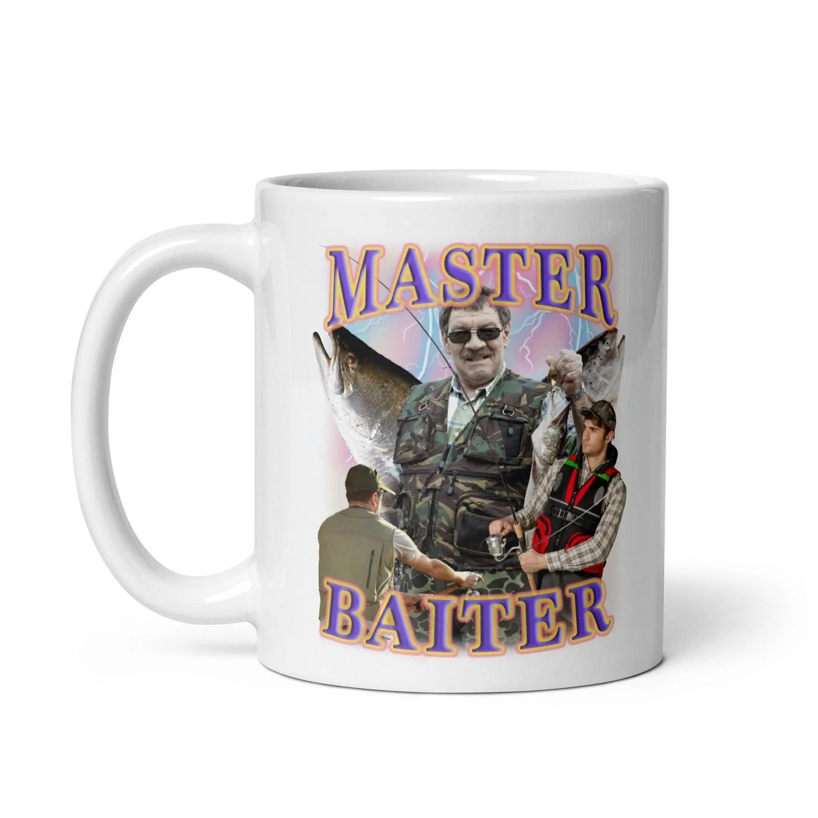 Master Baiter White glossy mug - Orbital Clothing
