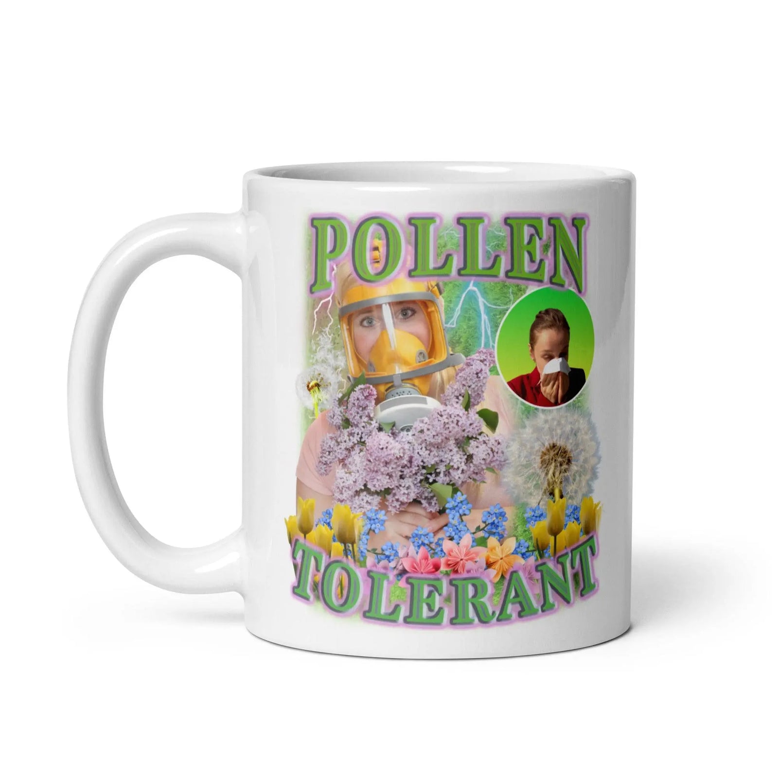 Pollen tolerant White glossy mug - Orbital Clothing