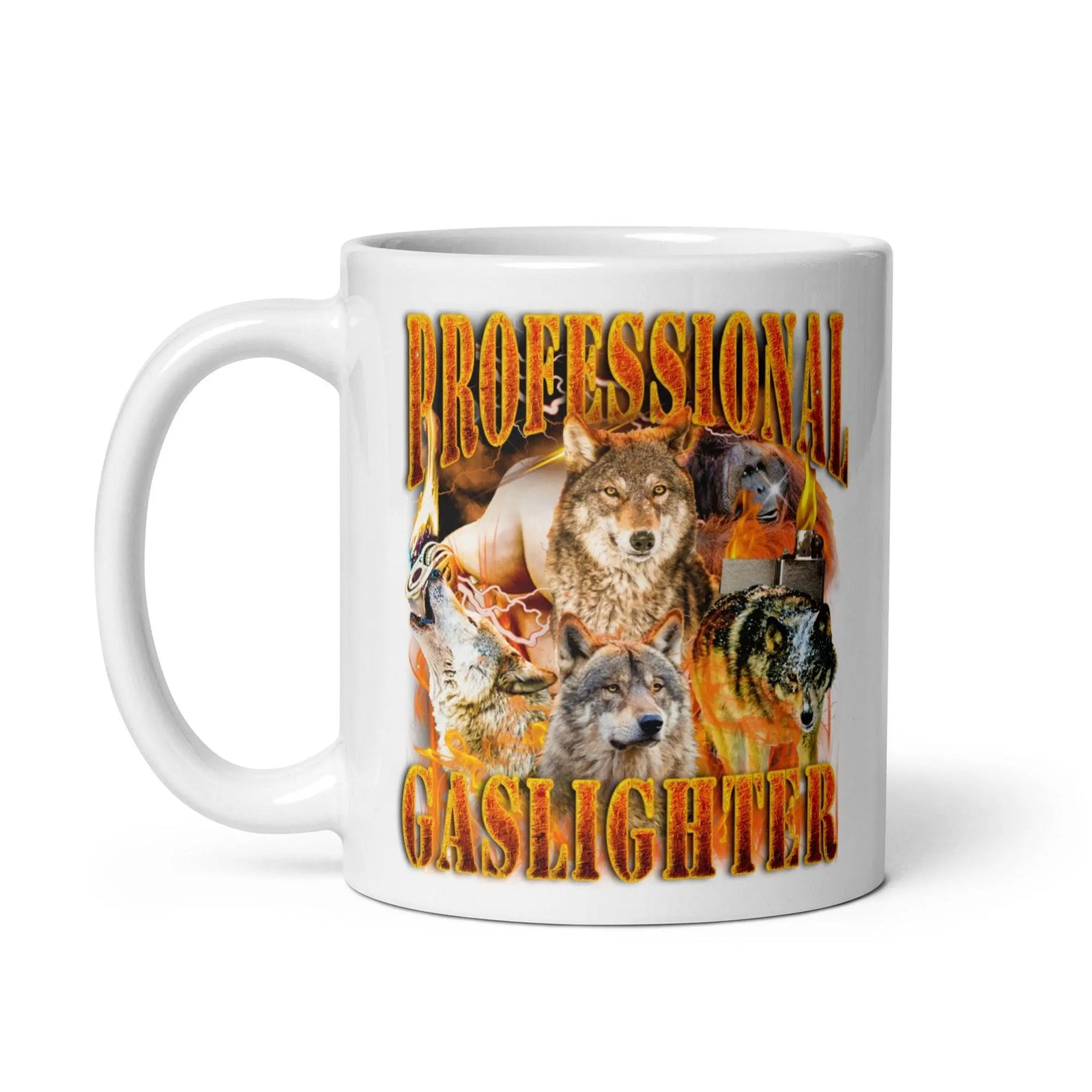 Professional Gaslighter White glossy mug - Orbital Clothing