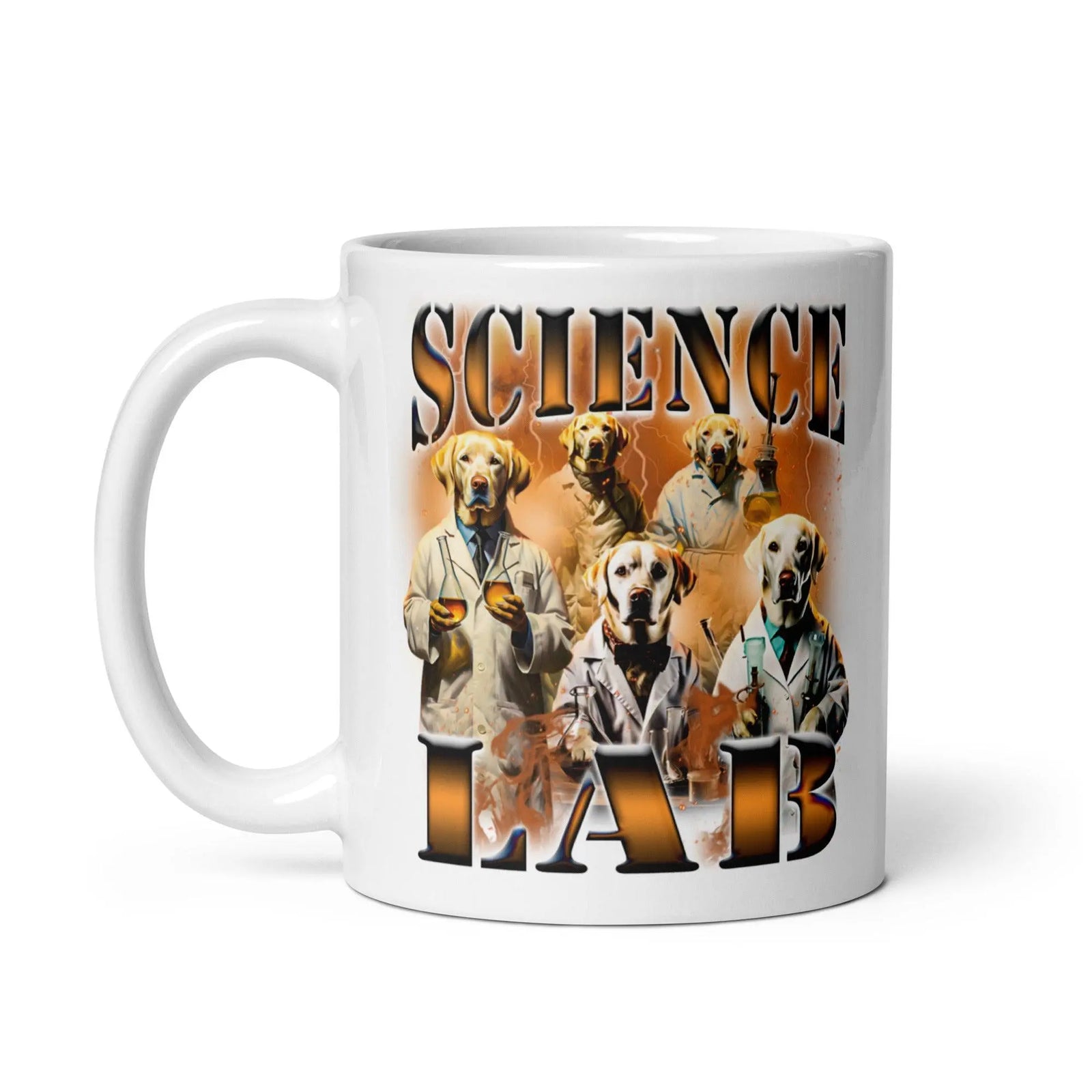Science Lab White glossy mug - Orbital Clothing