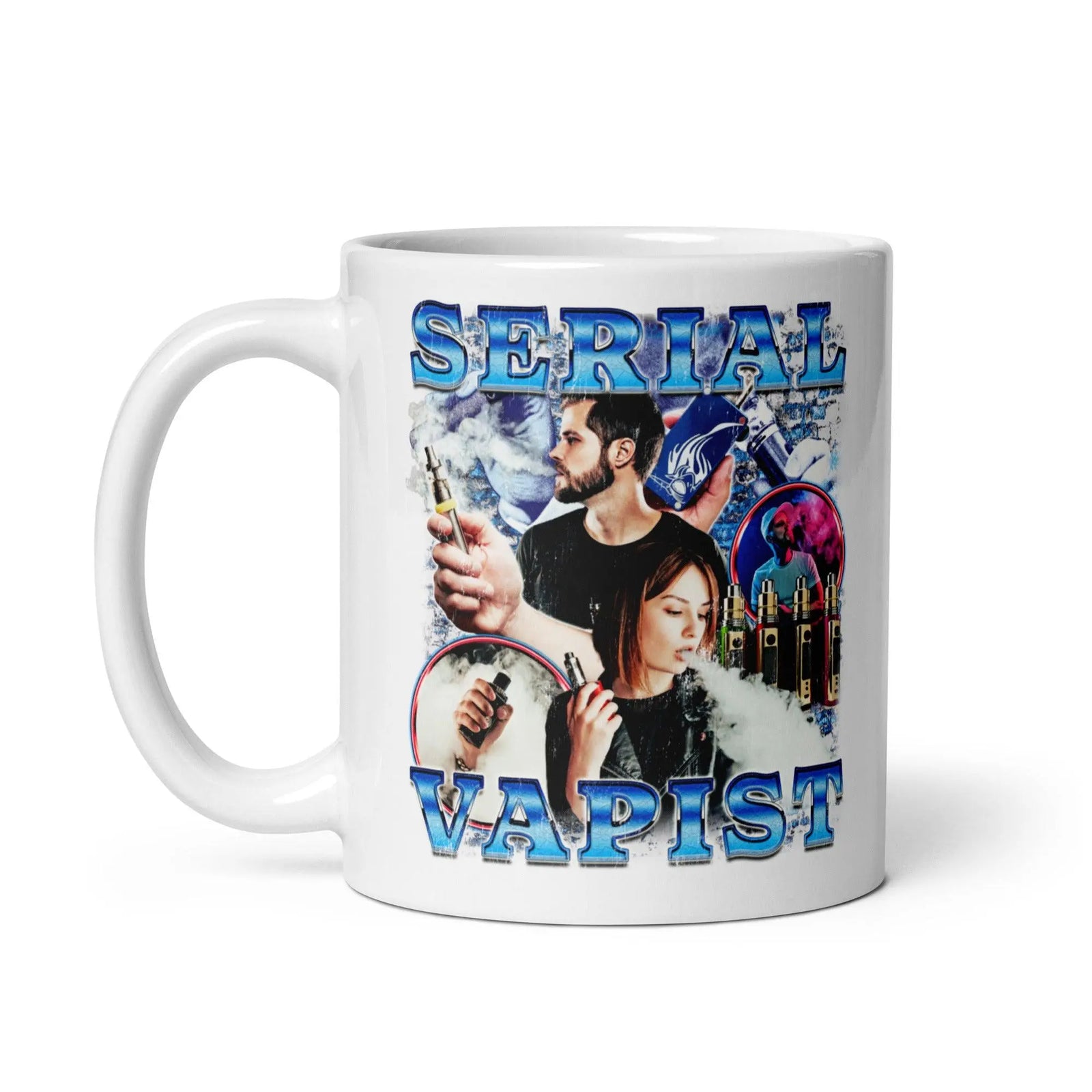 Serial Vapist White glossy mug - Orbital Clothing