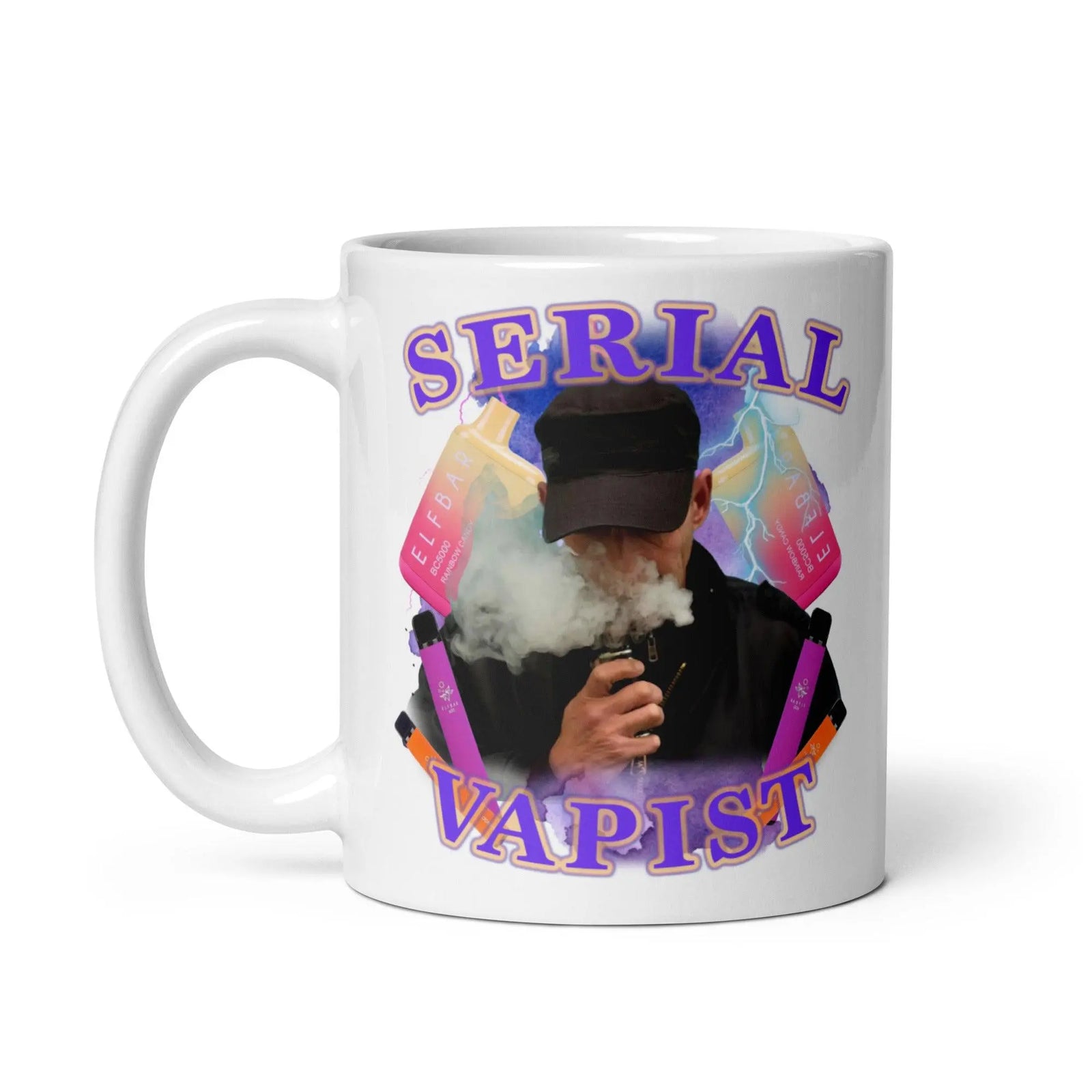 Serial Vapist White glossy mug - Orbital Clothing