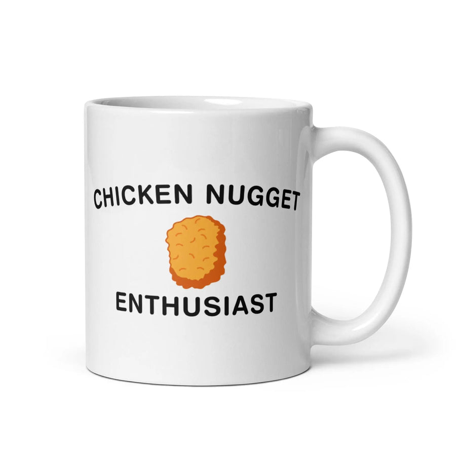 Chicken Nugget Enthusiast White glossy mug - Orbital Clothing