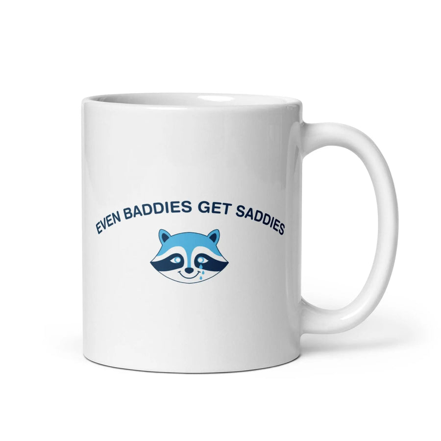 Even Baddies Get Saddies White glossy mug - Orbital Clothing