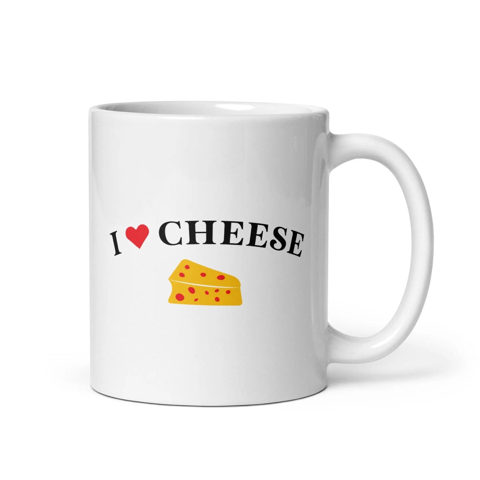 I Love Cheese White glossy mug - Orbital Clothing