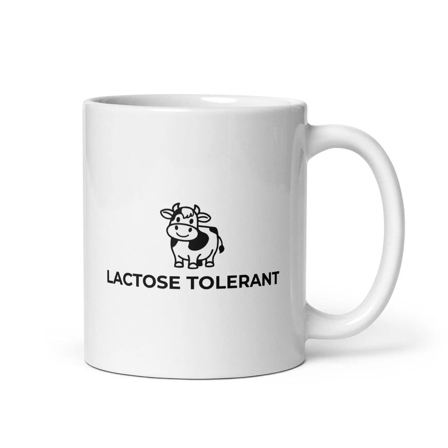 Lactose Tolerant White glossy mug - Orbital Clothing