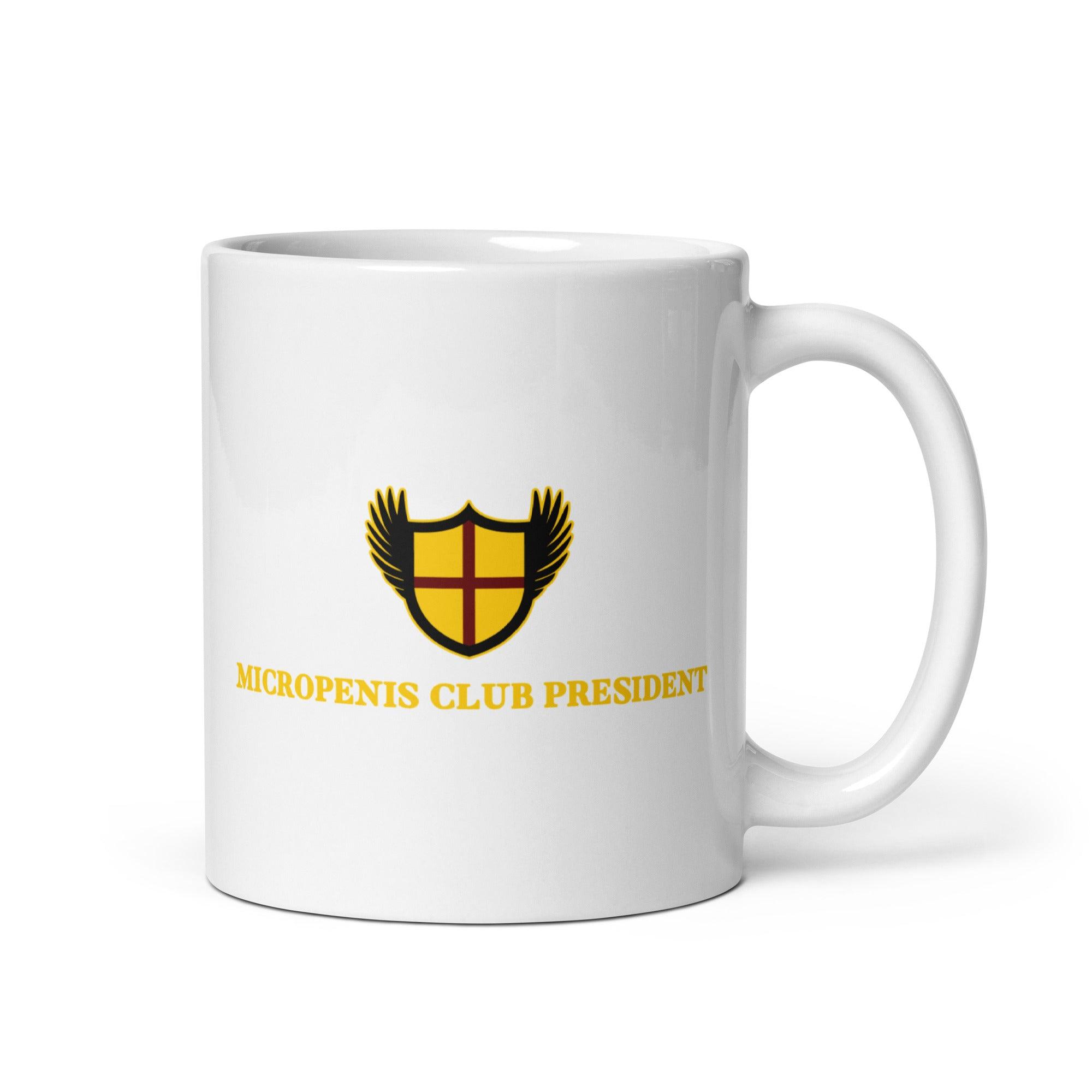 Micropenis Club President White glossy mug - Orbital Clothing