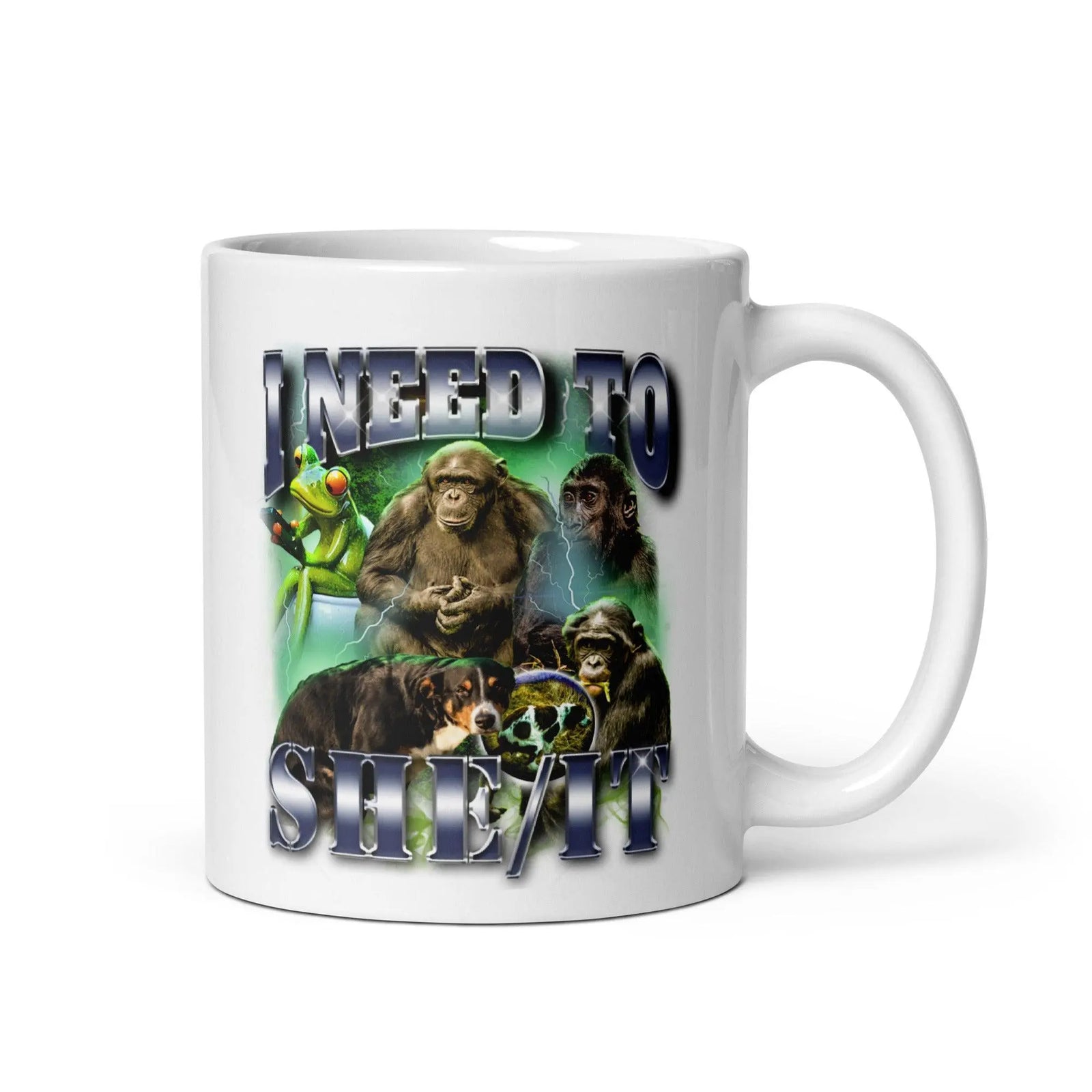 I need to she_it White glossy mug - Orbital Clothing