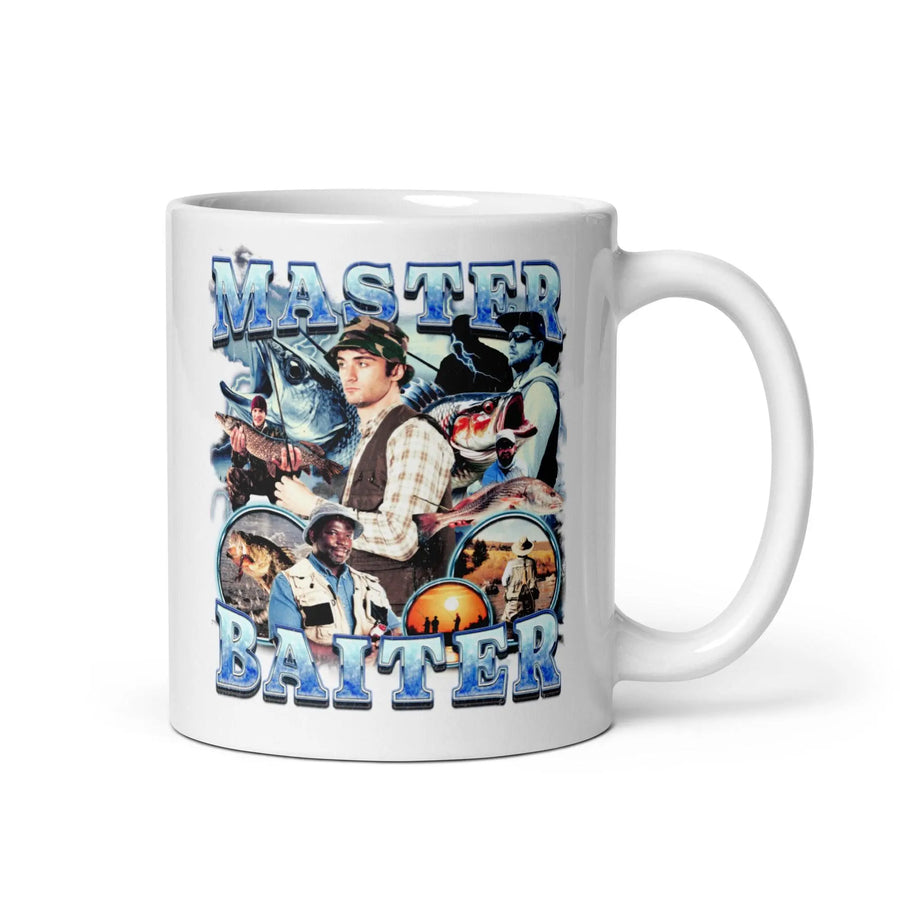 Master Baiter White glossy mug - Orbital Clothing