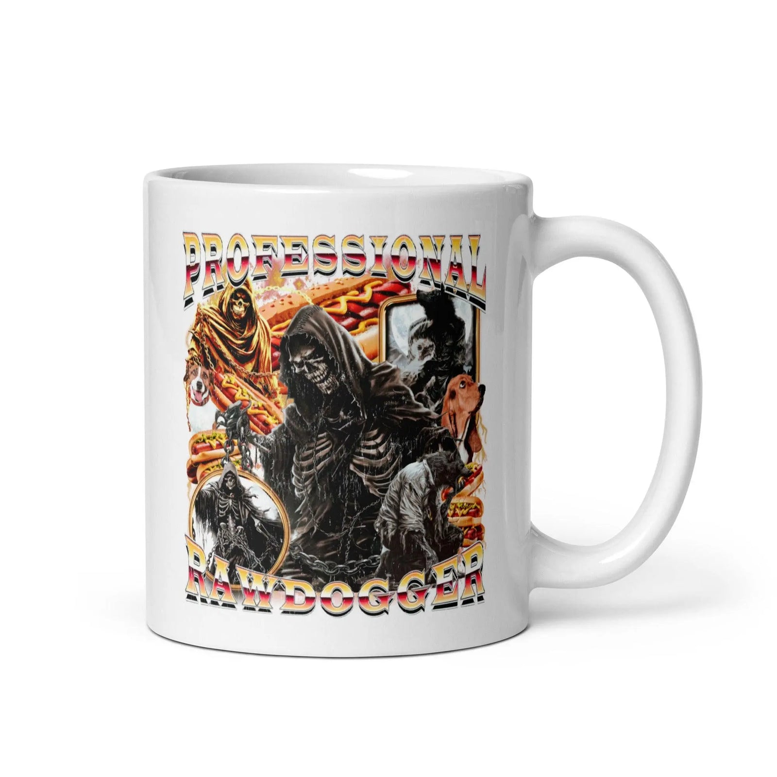 Professional Rawdogger White glossy mug - Orbital Clothing