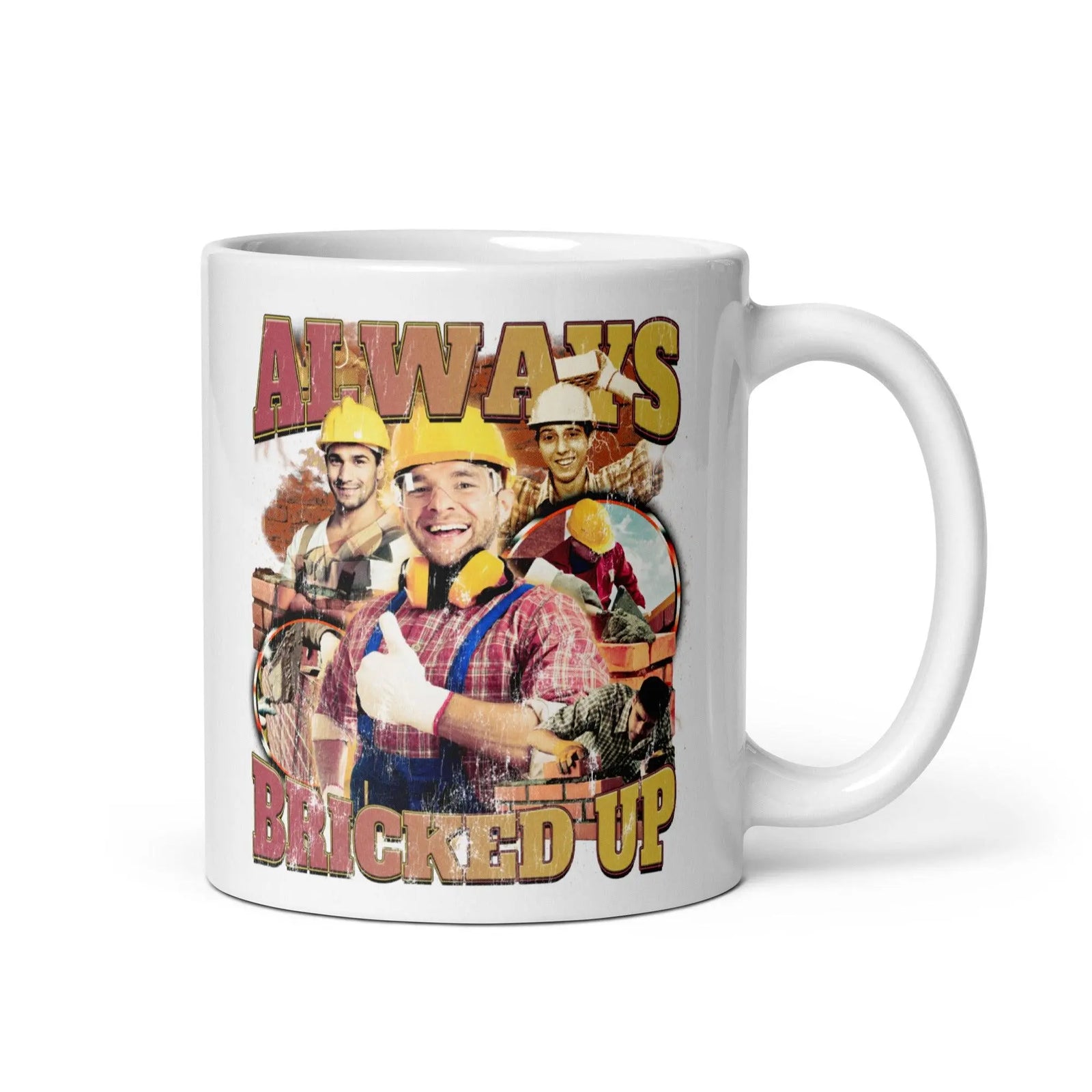 Always Bricked Up White glossy mug - Orbital Clothing