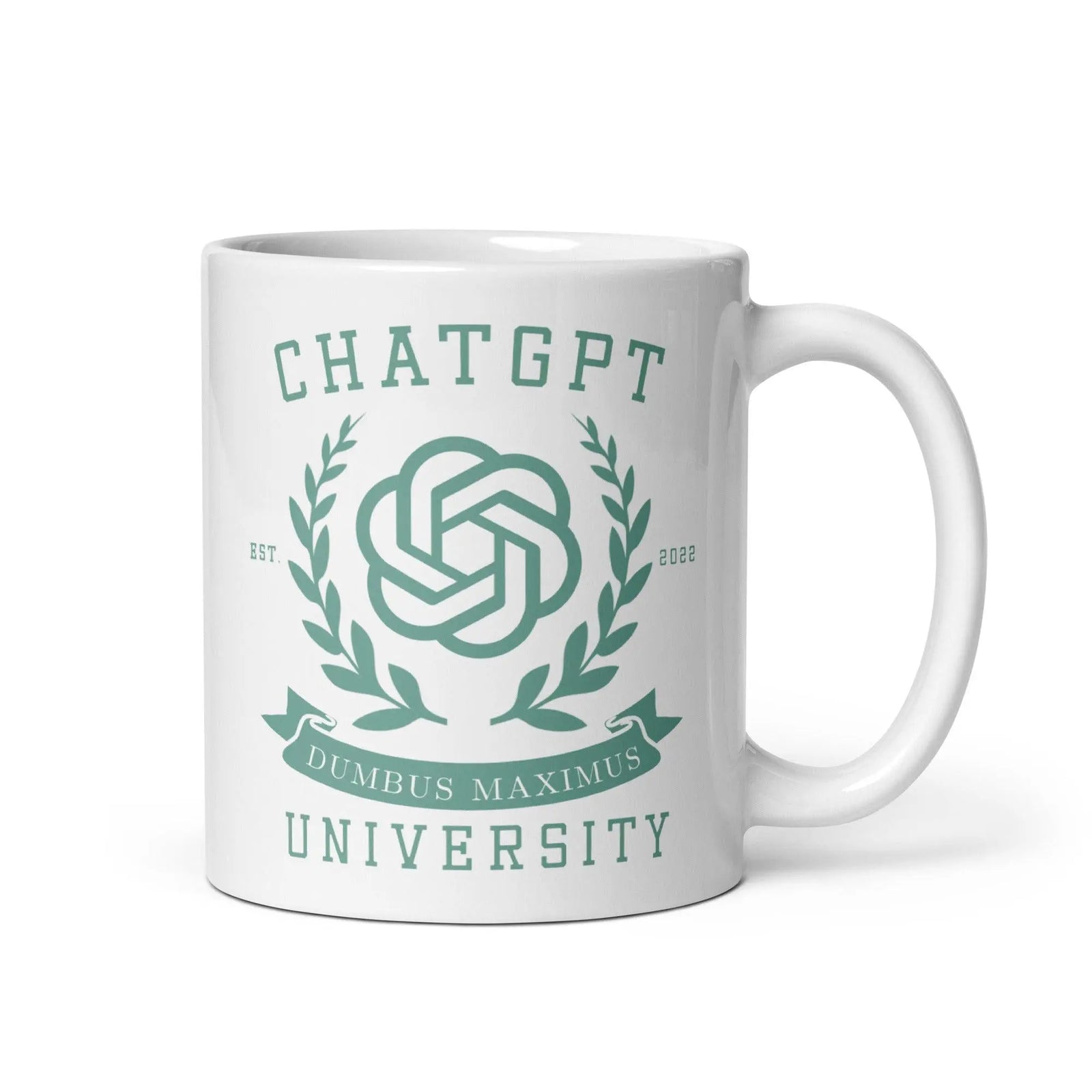 Chat GPT University White glossy mug - Orbital Clothing