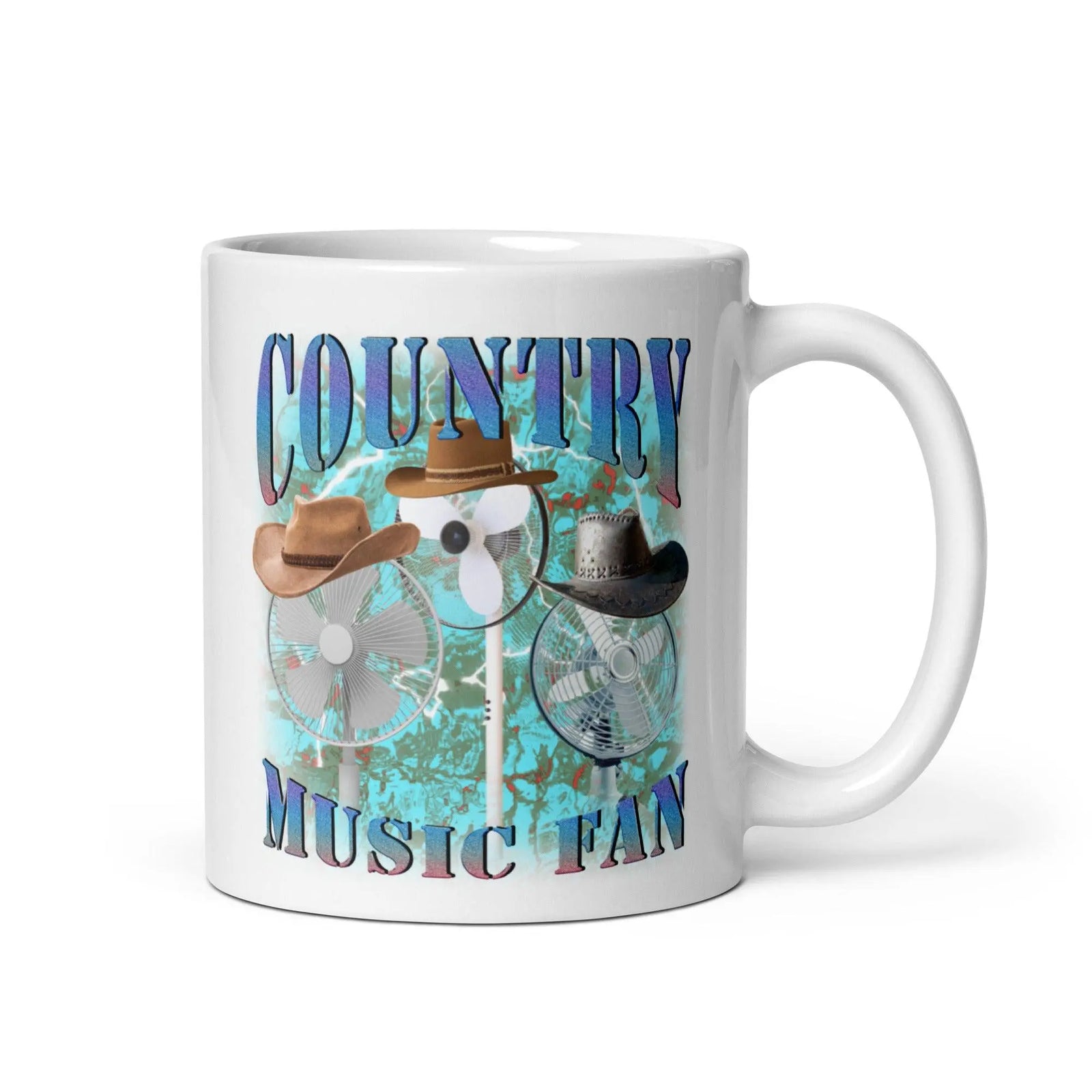 Country Music Fan White glossy mug - Orbital Clothing