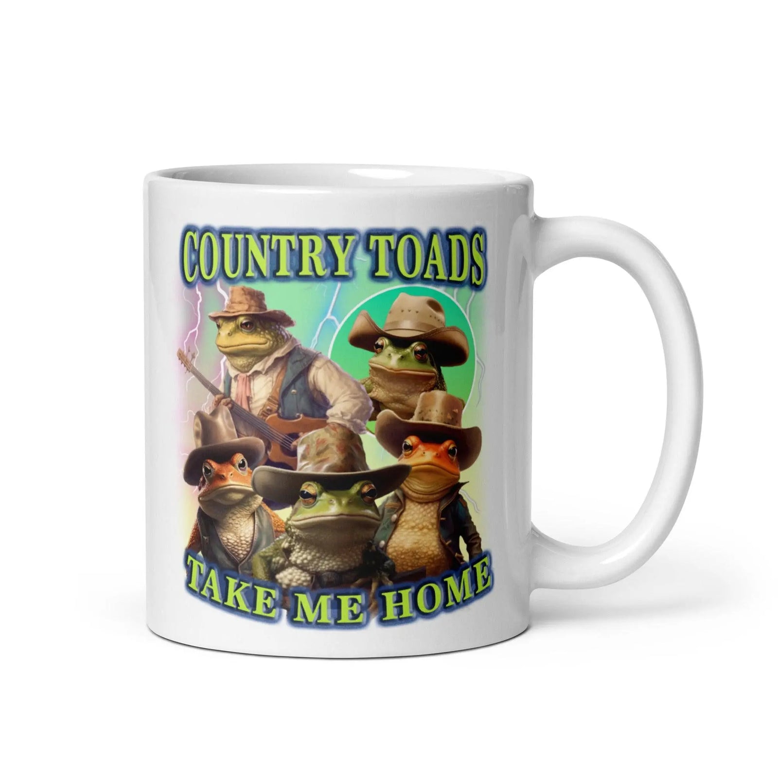 Country Toads Take me Home White glossy mug - Orbital Clothing