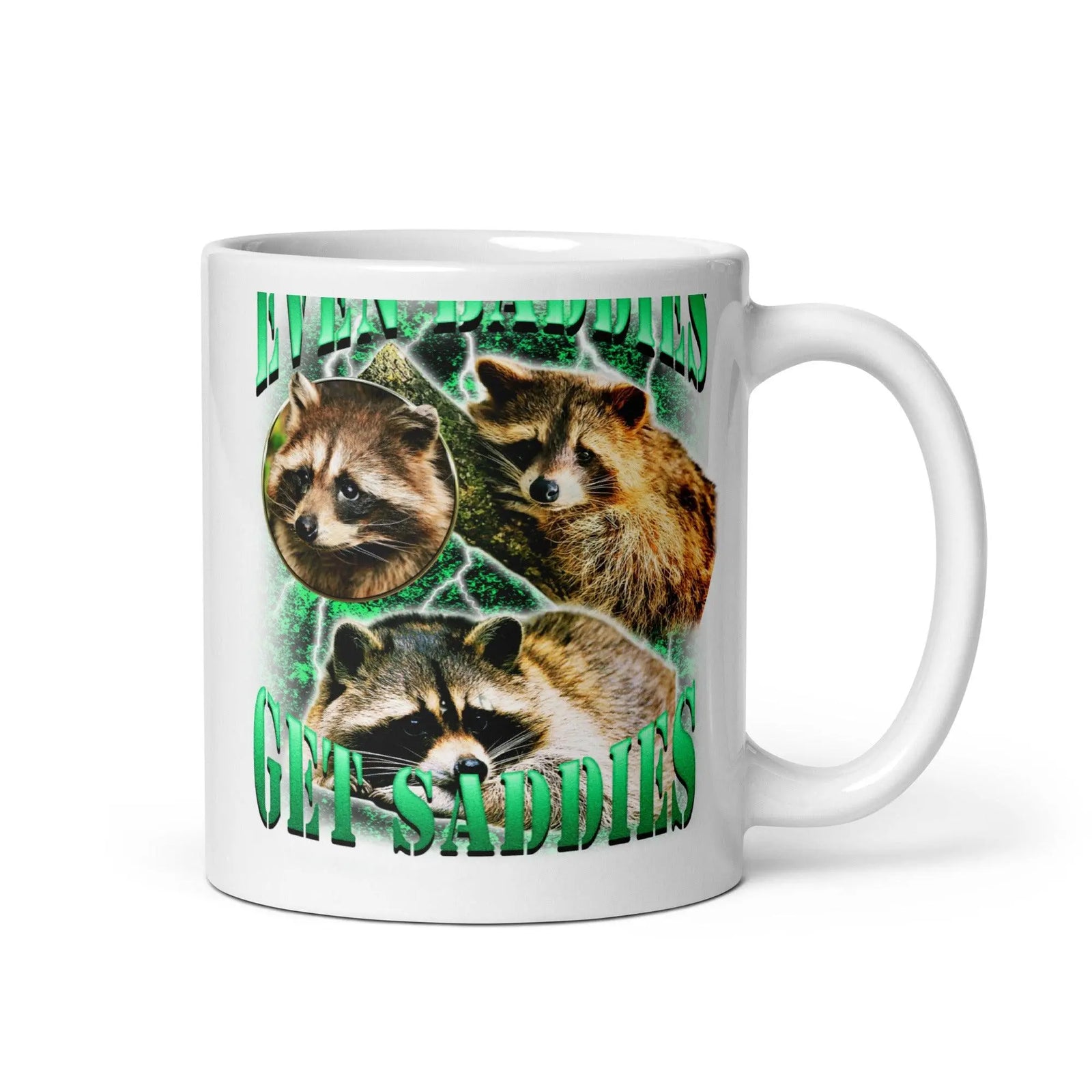Even Baddies Get Saddies White glossy mug - Orbital Clothing