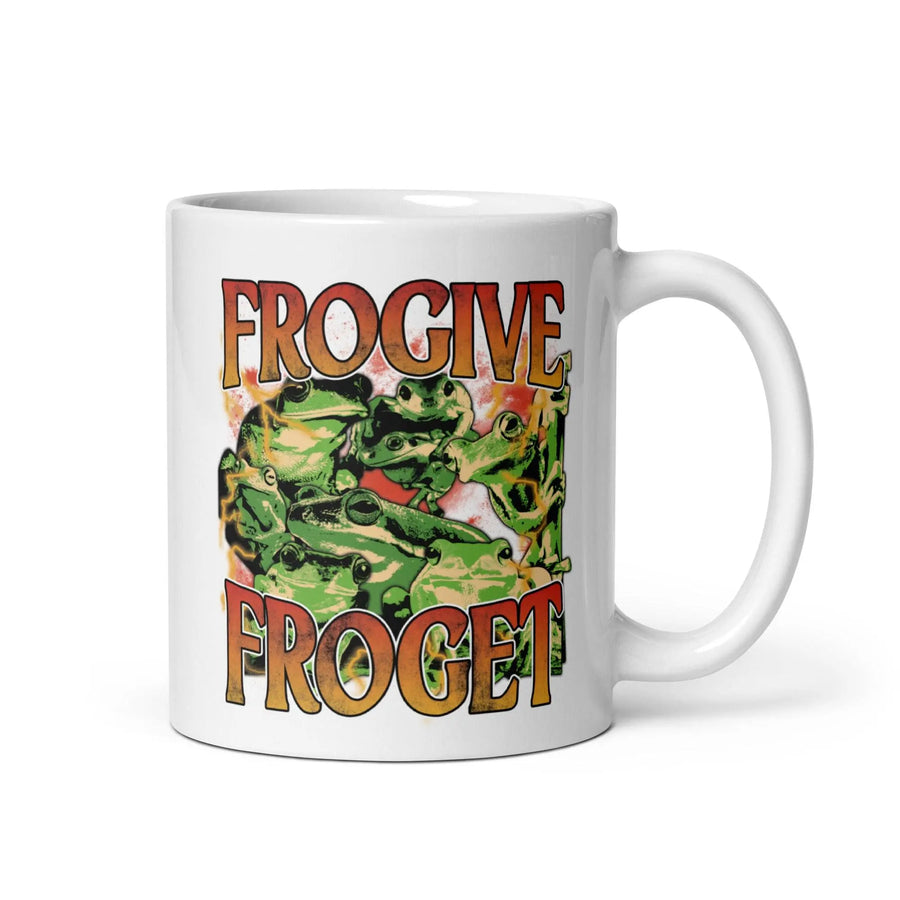 Frogive Forget White glossy mug - Orbital Clothing