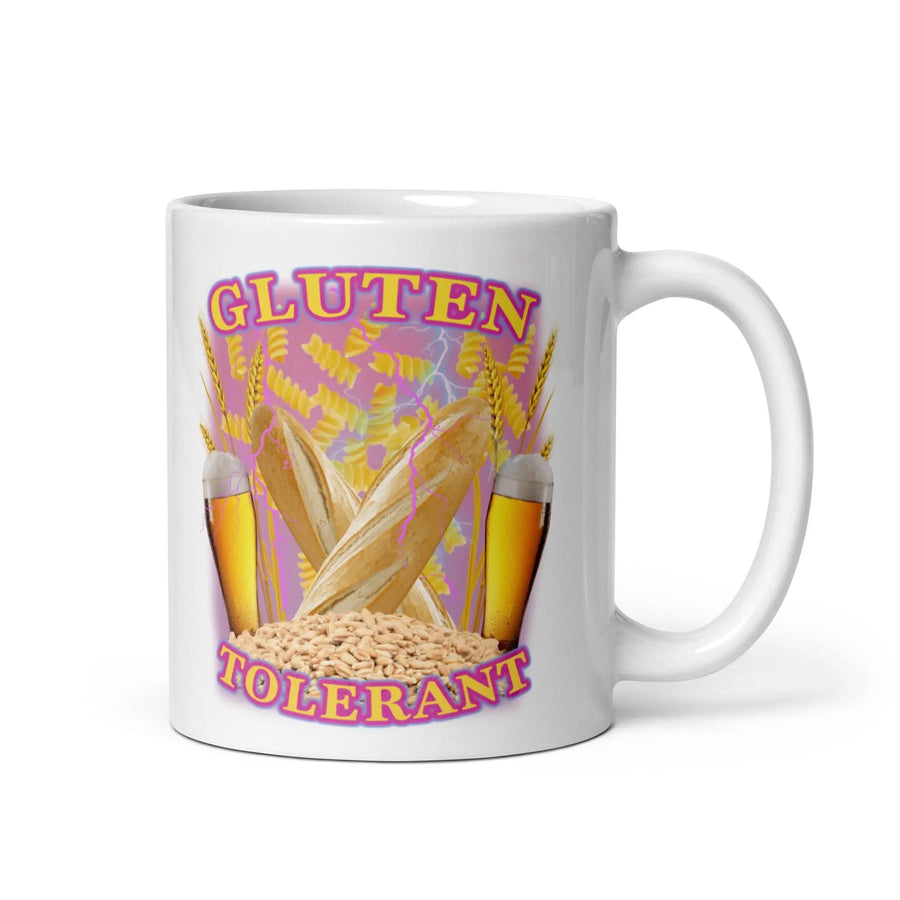 Gluten Tolerant White glossy mug - Orbital Clothing
