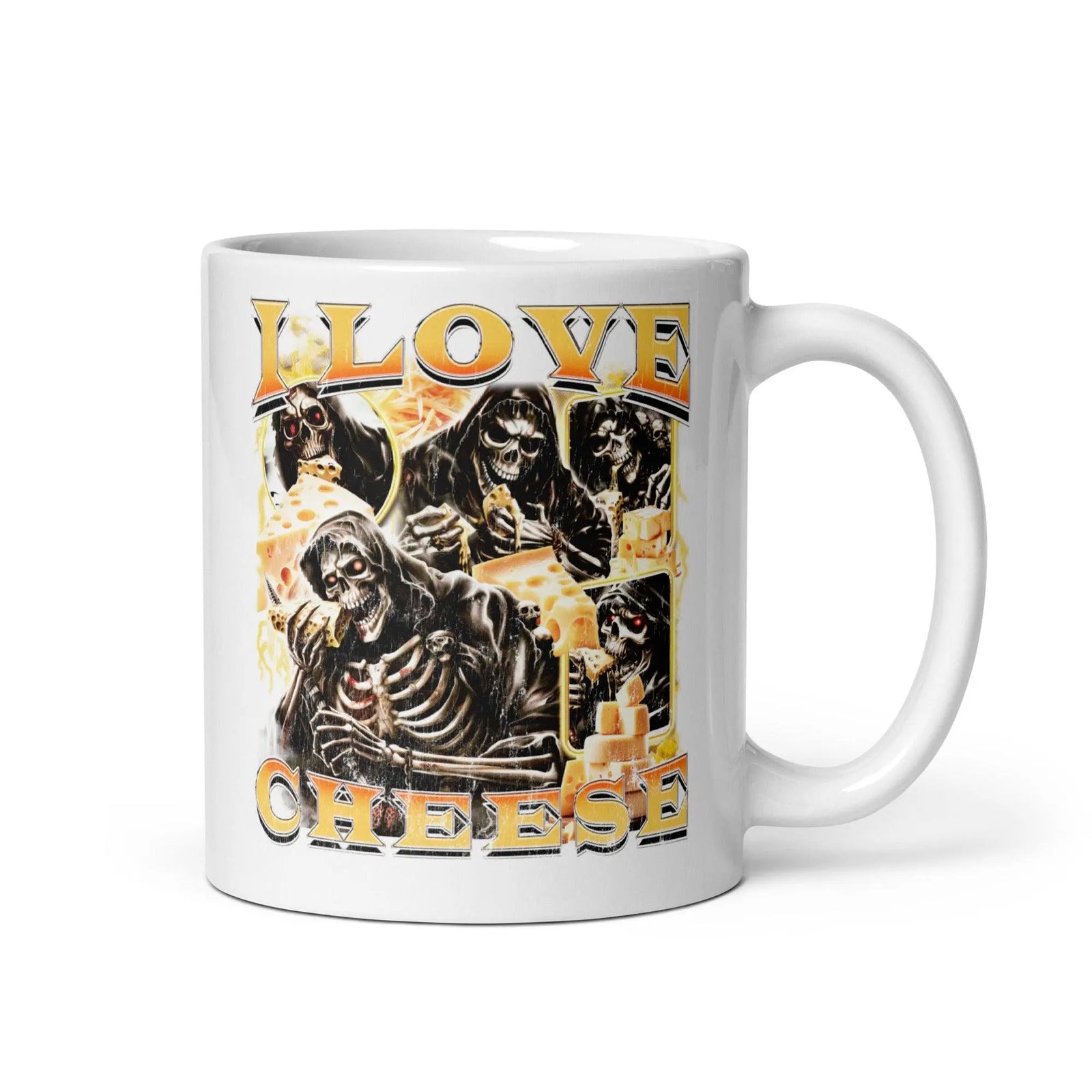 I Love Cheese White glossy mug - Orbital Clothing