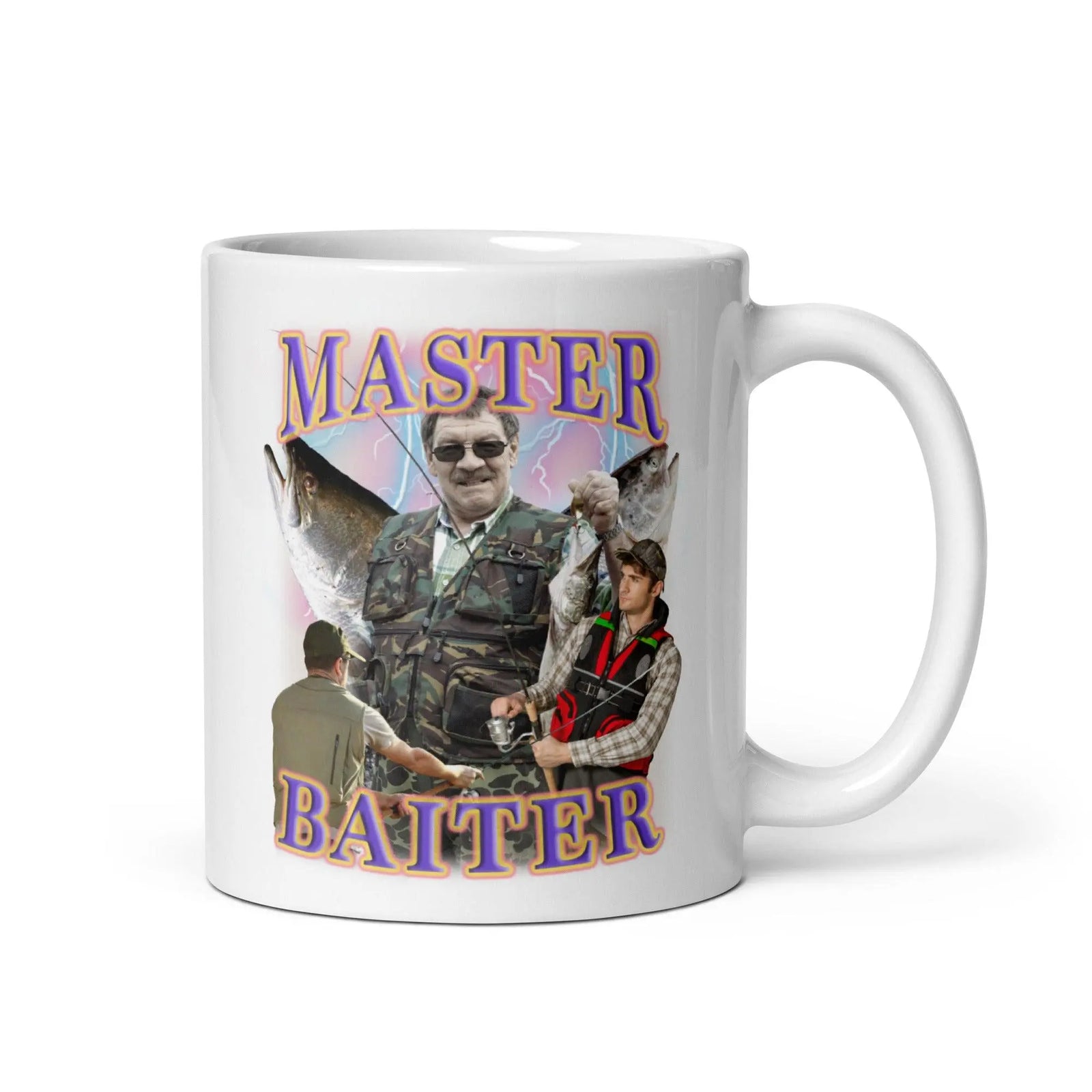 Master Baiter White glossy mug - Orbital Clothing
