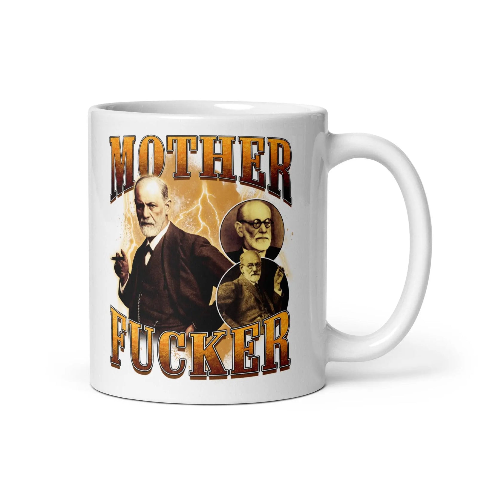 Mother Fucker White glossy mug - Orbital Clothing