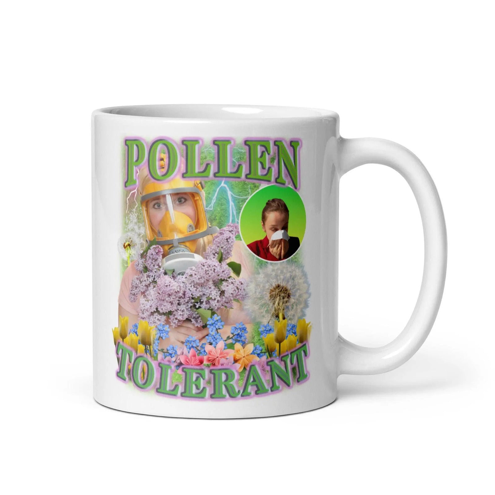Pollen tolerant White glossy mug - Orbital Clothing