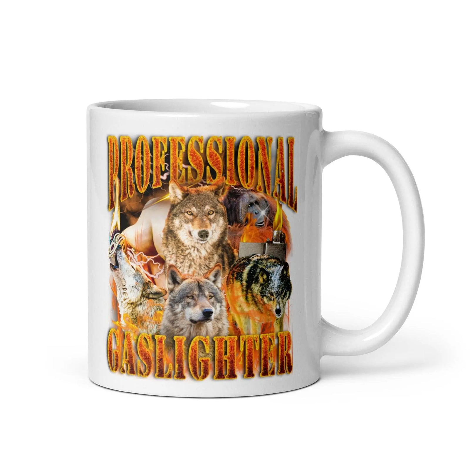 Professional Gaslighter White glossy mug - Orbital Clothing