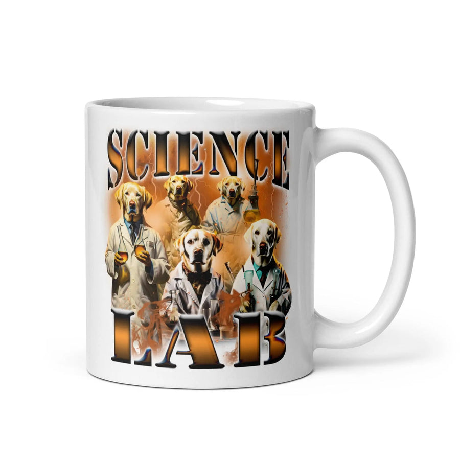 Science Lab White glossy mug - Orbital Clothing
