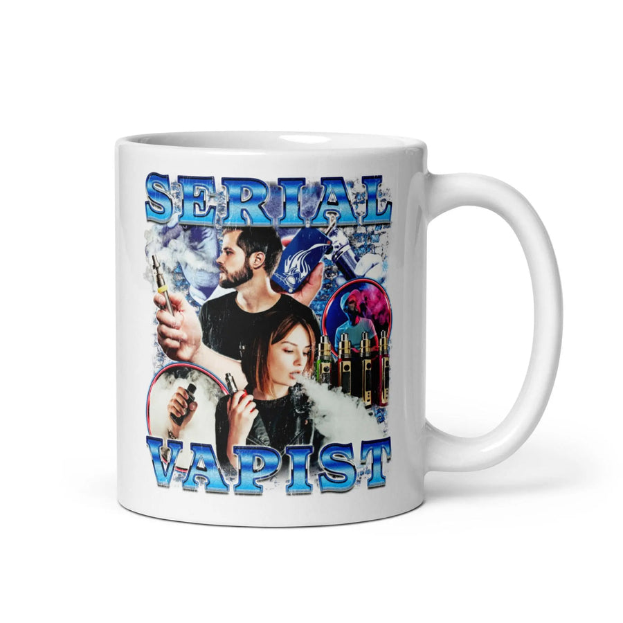 Serial Vapist White glossy mug - Orbital Clothing