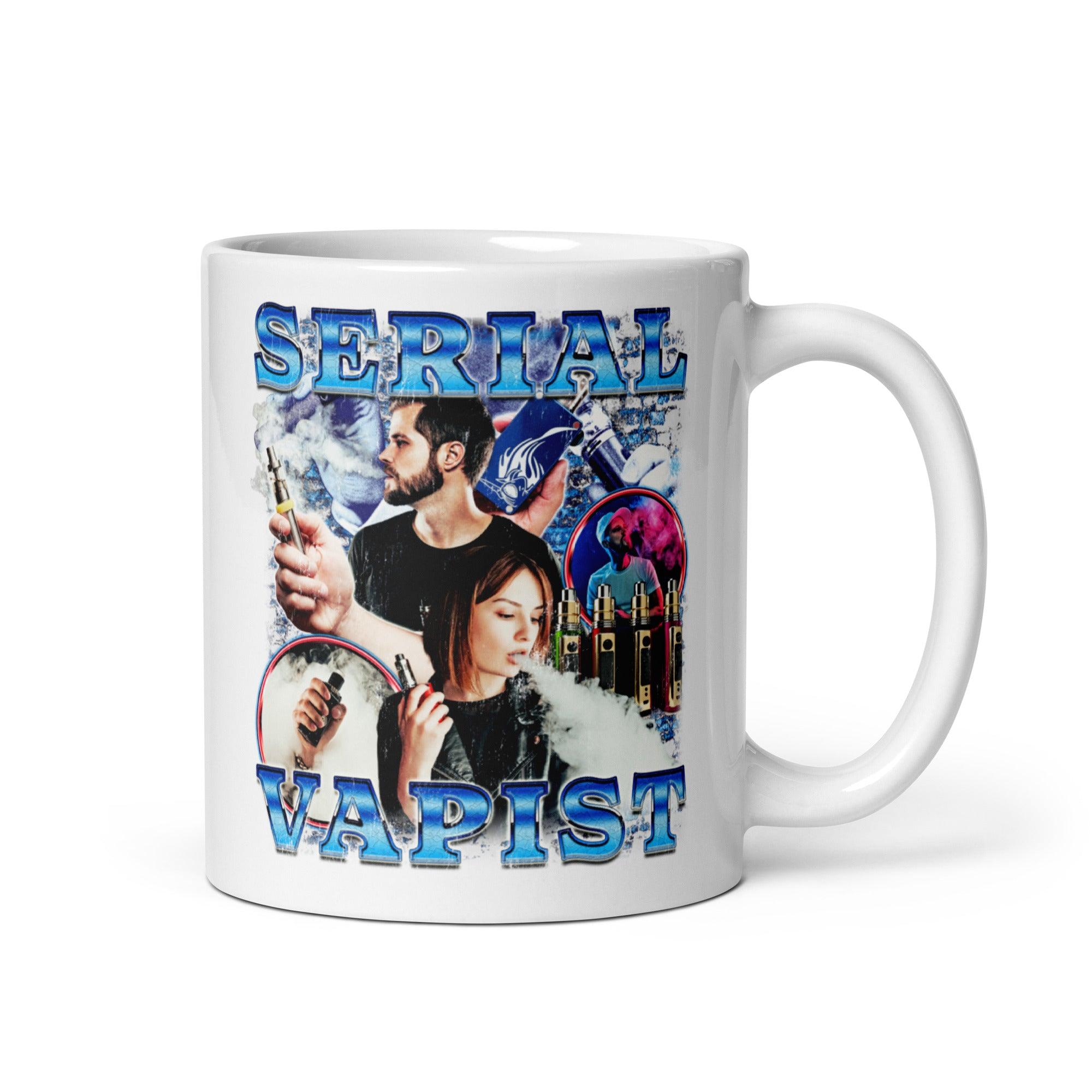 Serial Vapist  White glossy mug