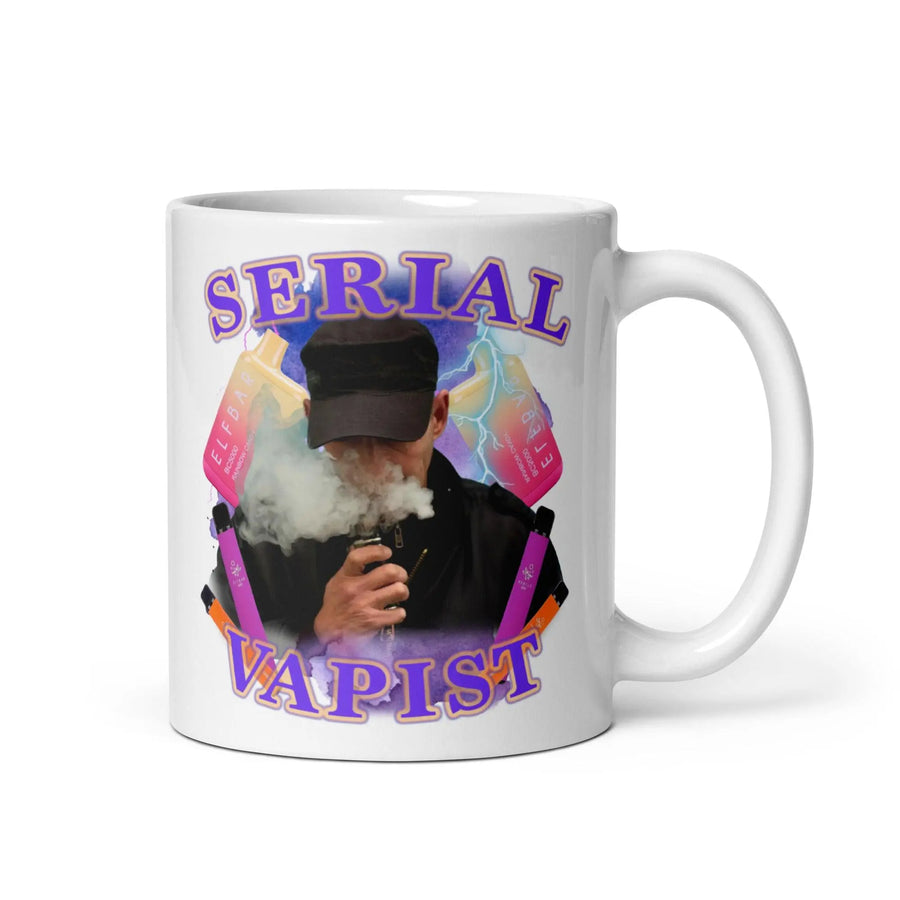 Serial Vapist White glossy mug - Orbital Clothing