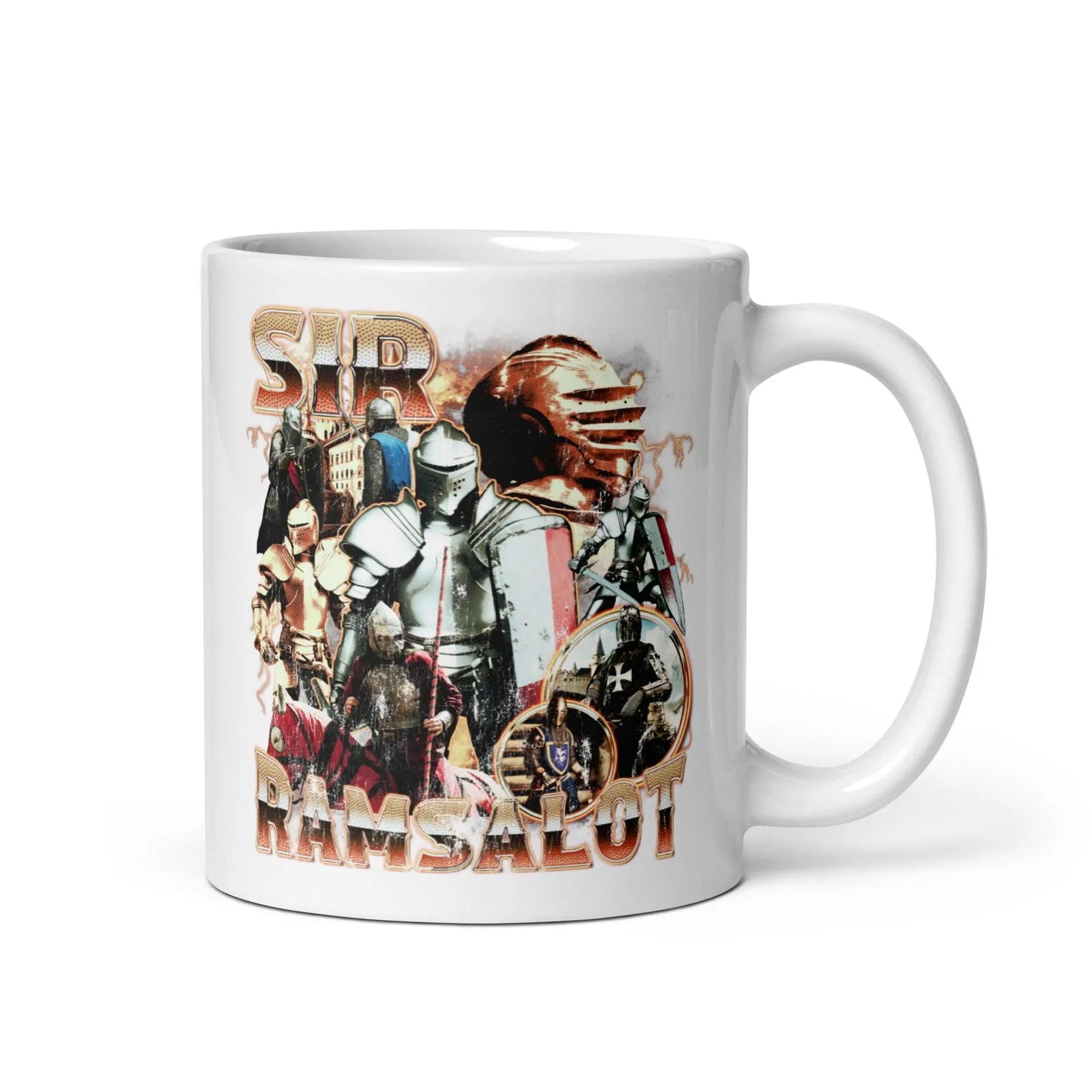 Sir Ramsalot White glossy mug - Orbital Clothing