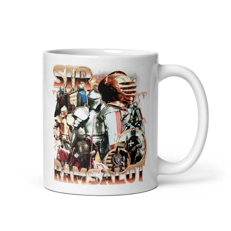 Sir Ramsalot White glossy mug - Orbital Clothing