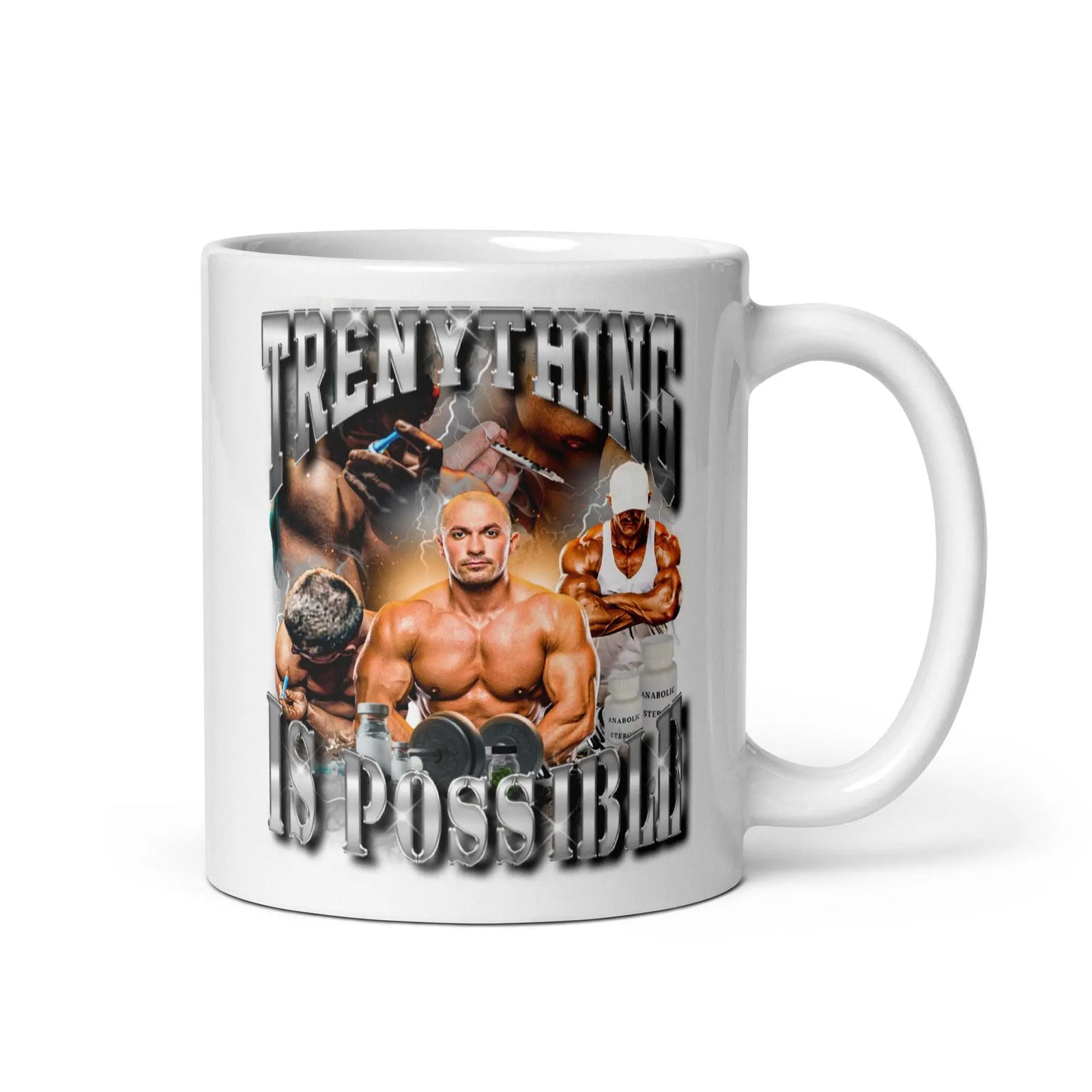 Trenything is Possible White glossy mug - Orbital Clothing