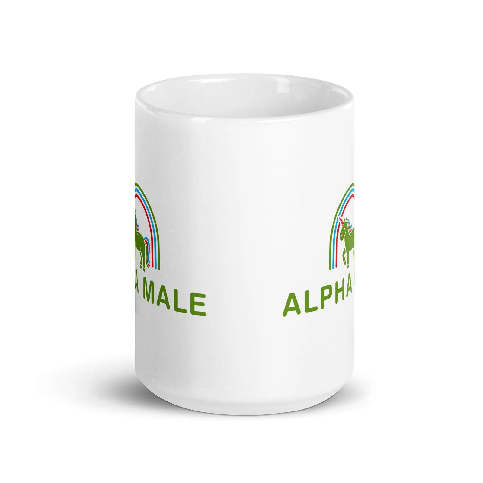 Alpha Male White glossy mug - Orbital Clothing