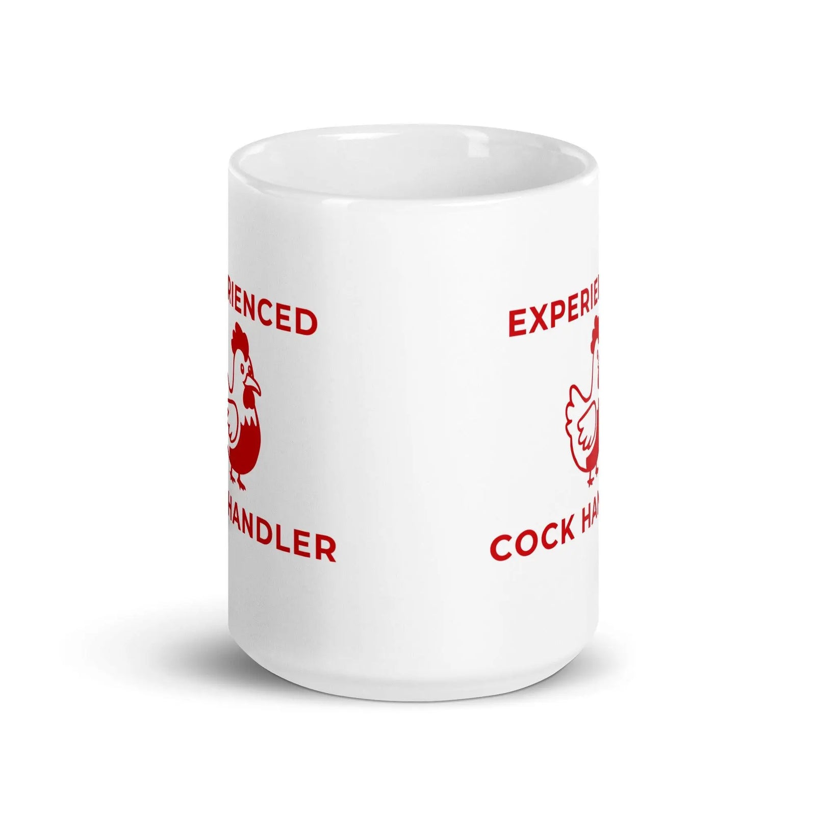 Experienced Cock Handler White glossy mug - Orbital Clothing