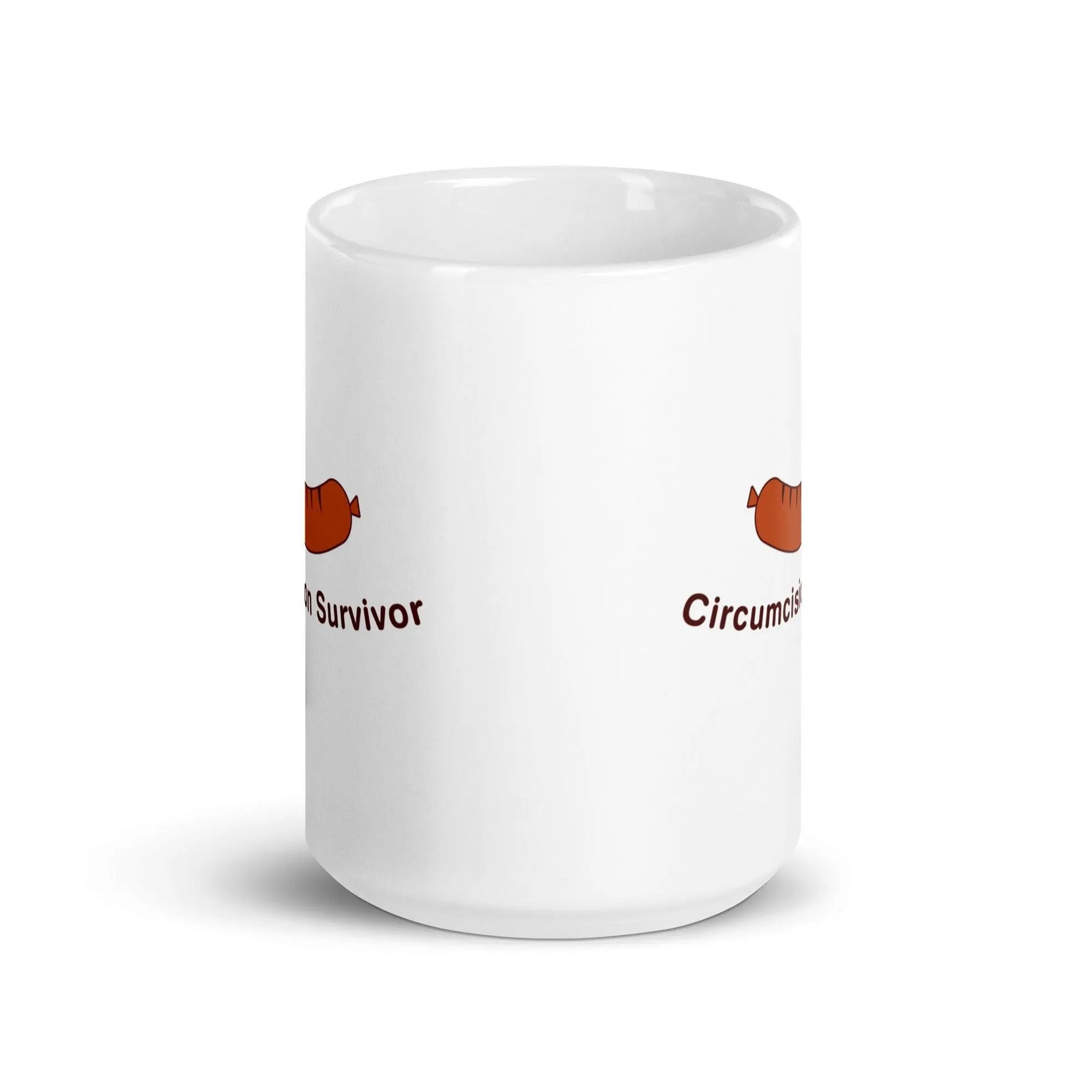 Circumcision Survivor White glossy mug - Orbital Clothing