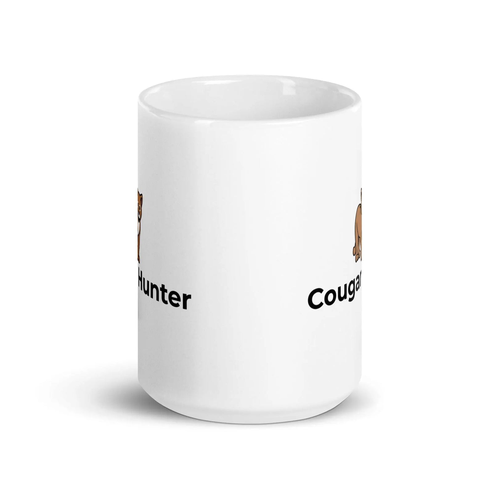 Cougar Hunter White glossy mug - Orbital Clothing