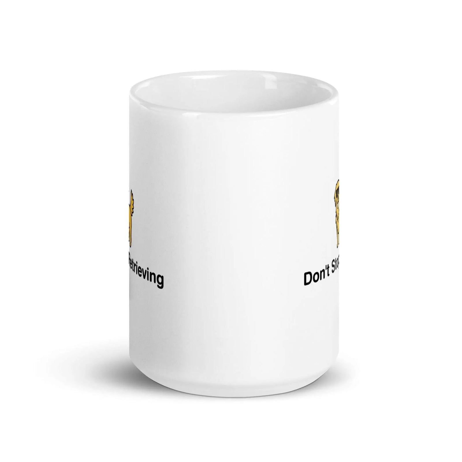 Don't Stop Retrieving White glossy mug - Orbital Clothing