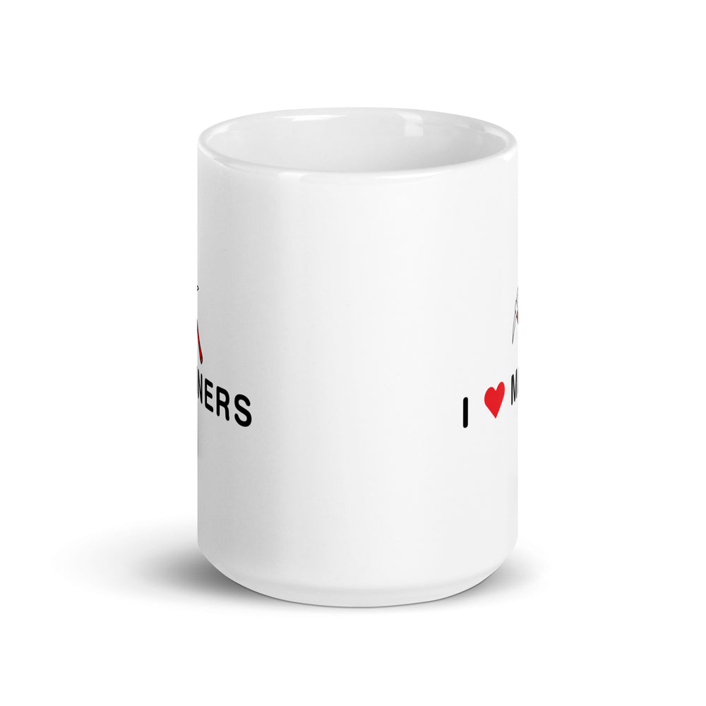 I love Miners White glossy mug