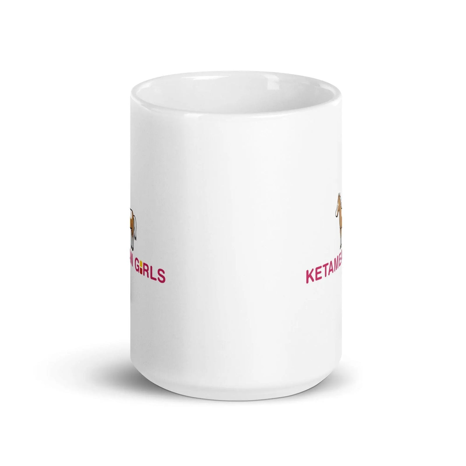 Ketamean Girls White glossy mug - Orbital Clothing