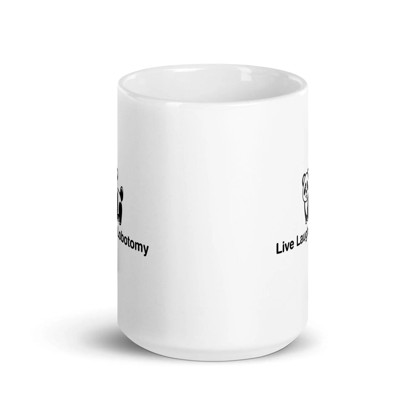 Live Laugh Lobotomy design 2 White glossy mug - Orbital Clothing
