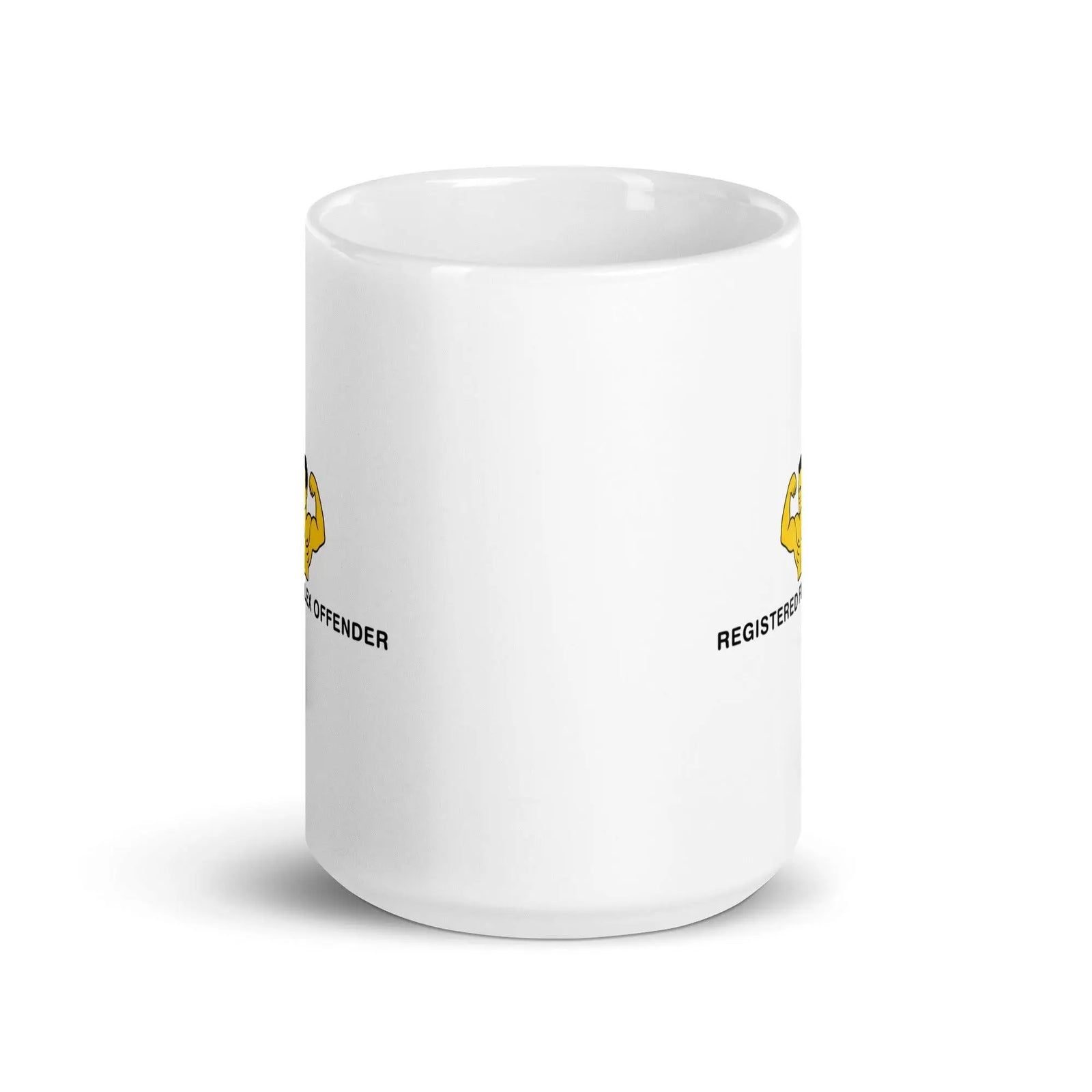 Registered Flex Offender White glossy mug - Orbital Clothing
