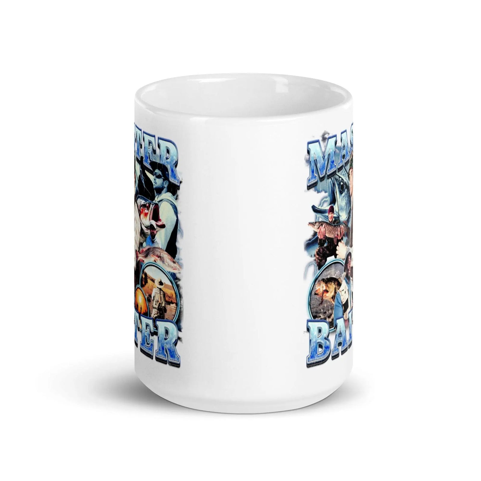 Master Baiter White glossy mug - Orbital Clothing