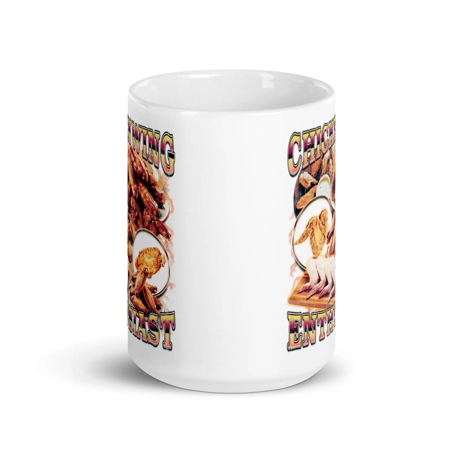 Chicken-Wing-Enthusiast White glossy mug - Orbital Clothing
