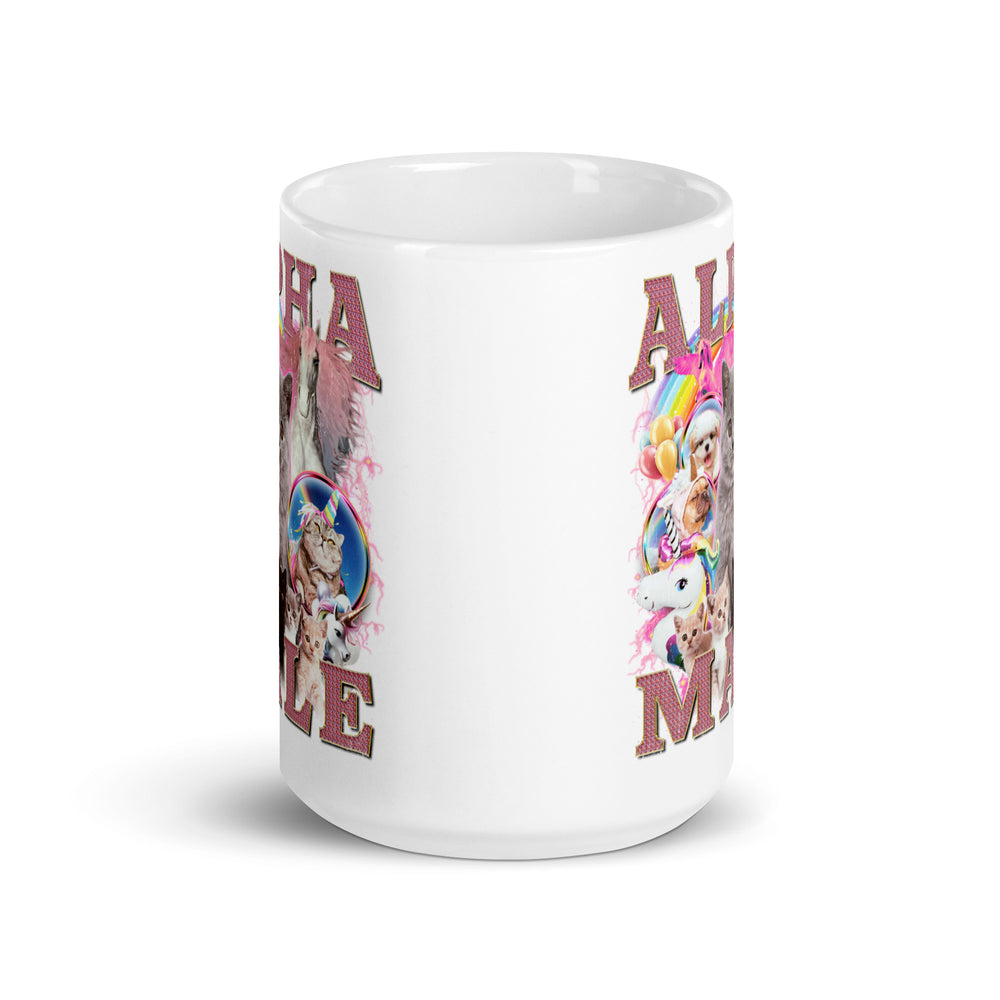 Alpha Male White glossy mug